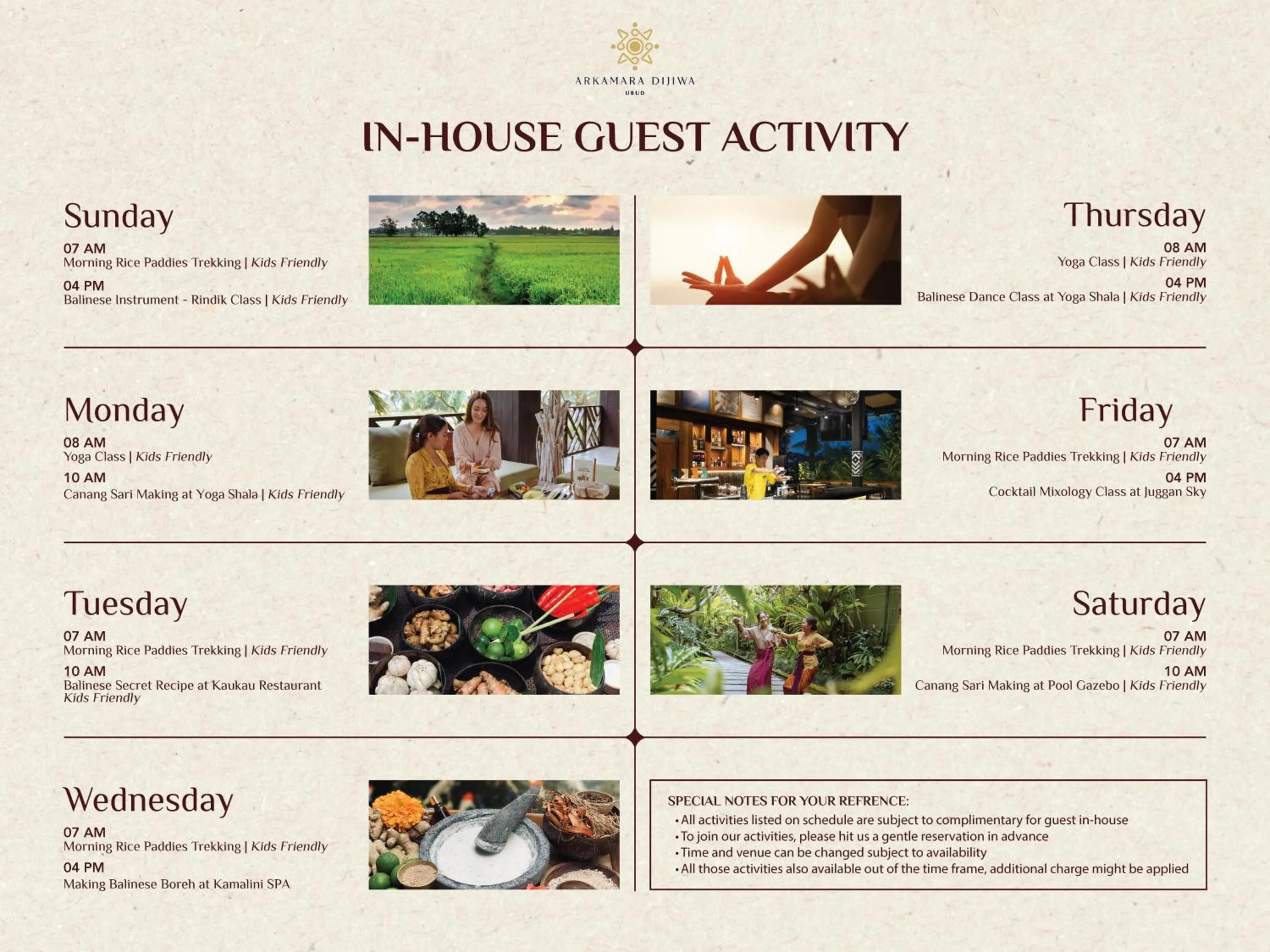 Activities in Arkamara Dijiwa Ubud