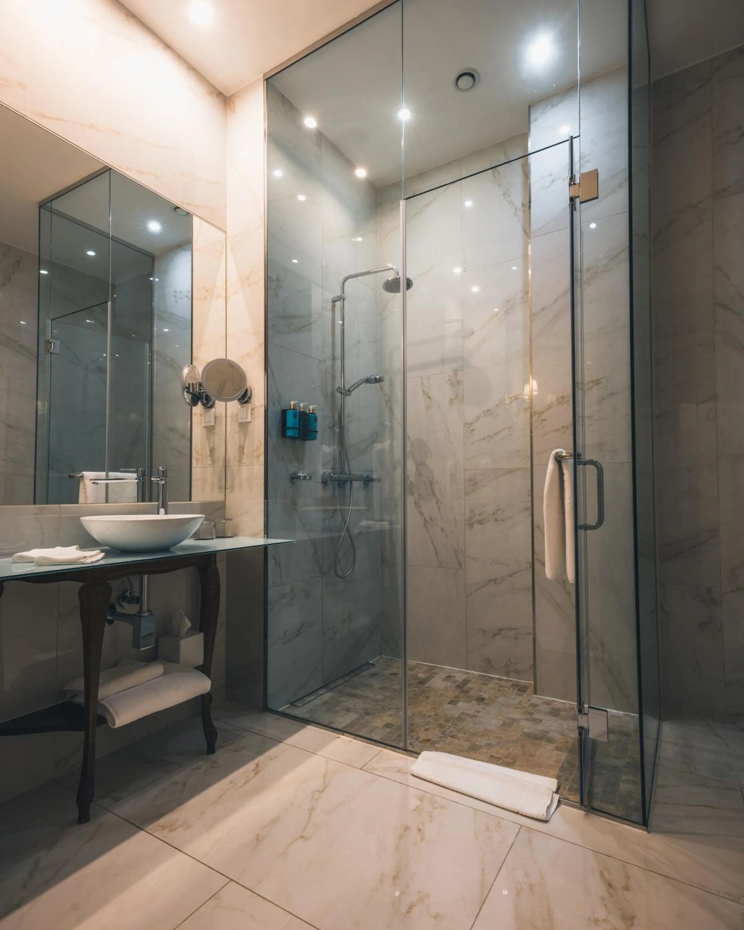 Bathroom in Mystery Hotel Budapest, Preferred Hotels & Resorts