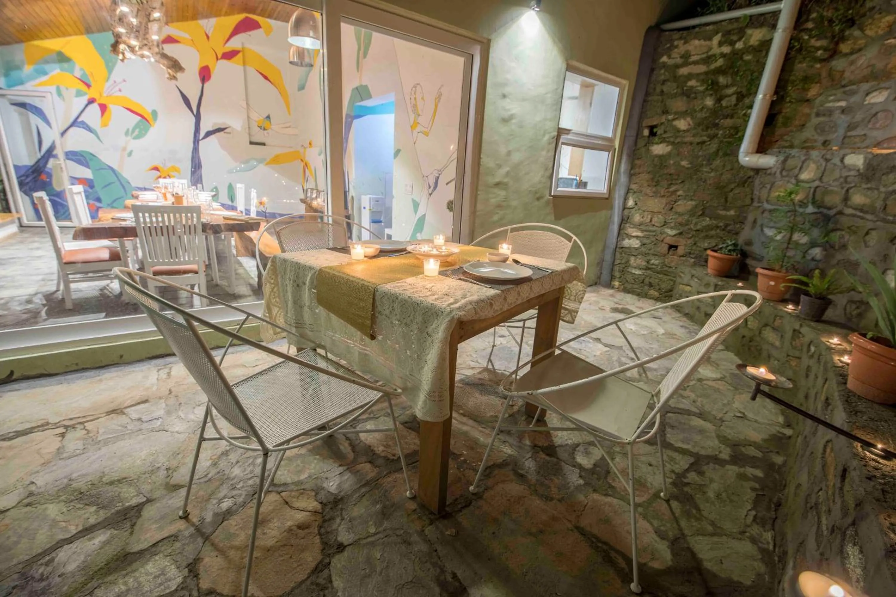 Patio in Seclude Ramgarh Cliff's edge