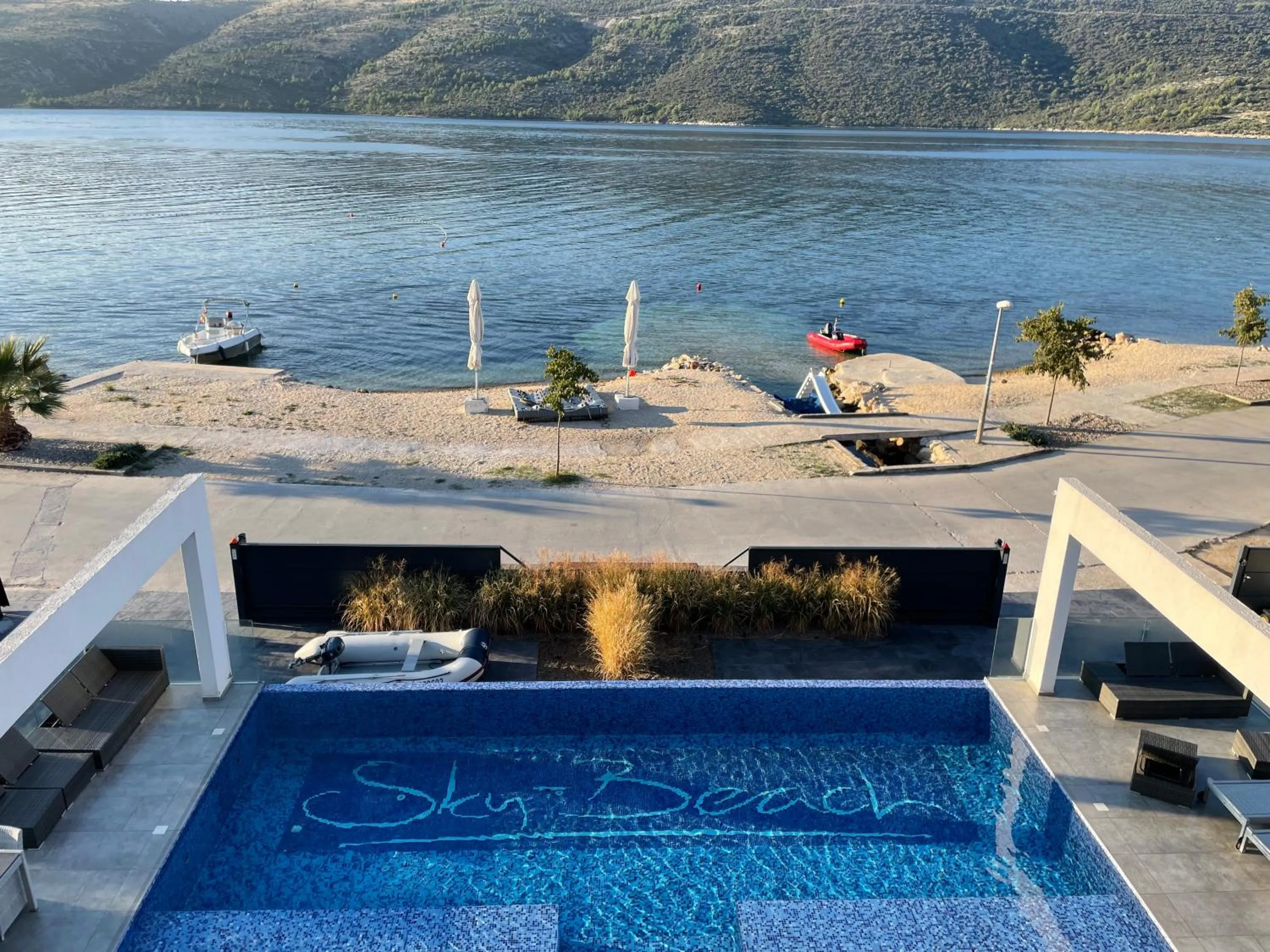 Pool view in Sky Beach Aparthotel