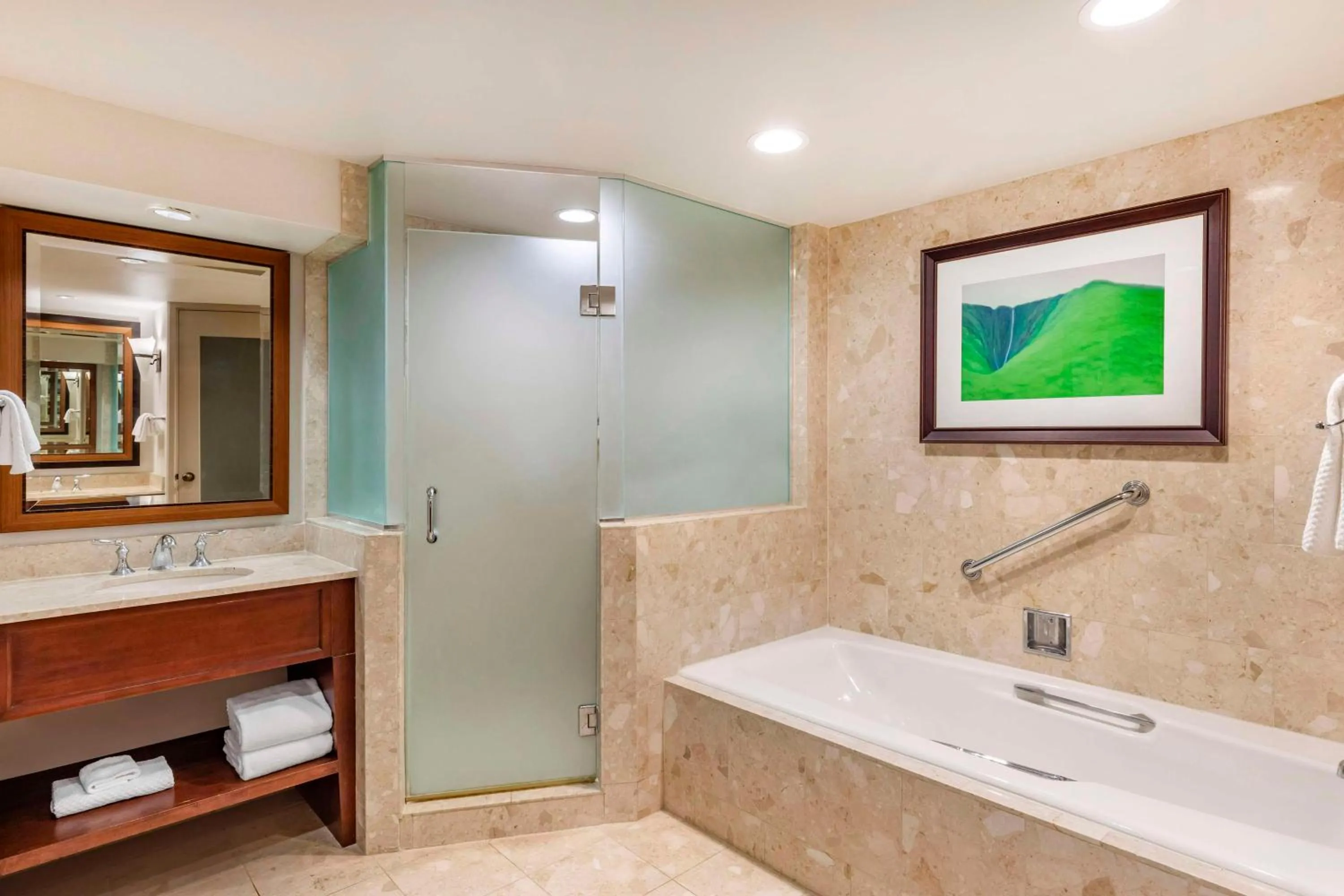 Bathroom in Hilton Grand Vacations Club Ocean Tower Waikoloa Village