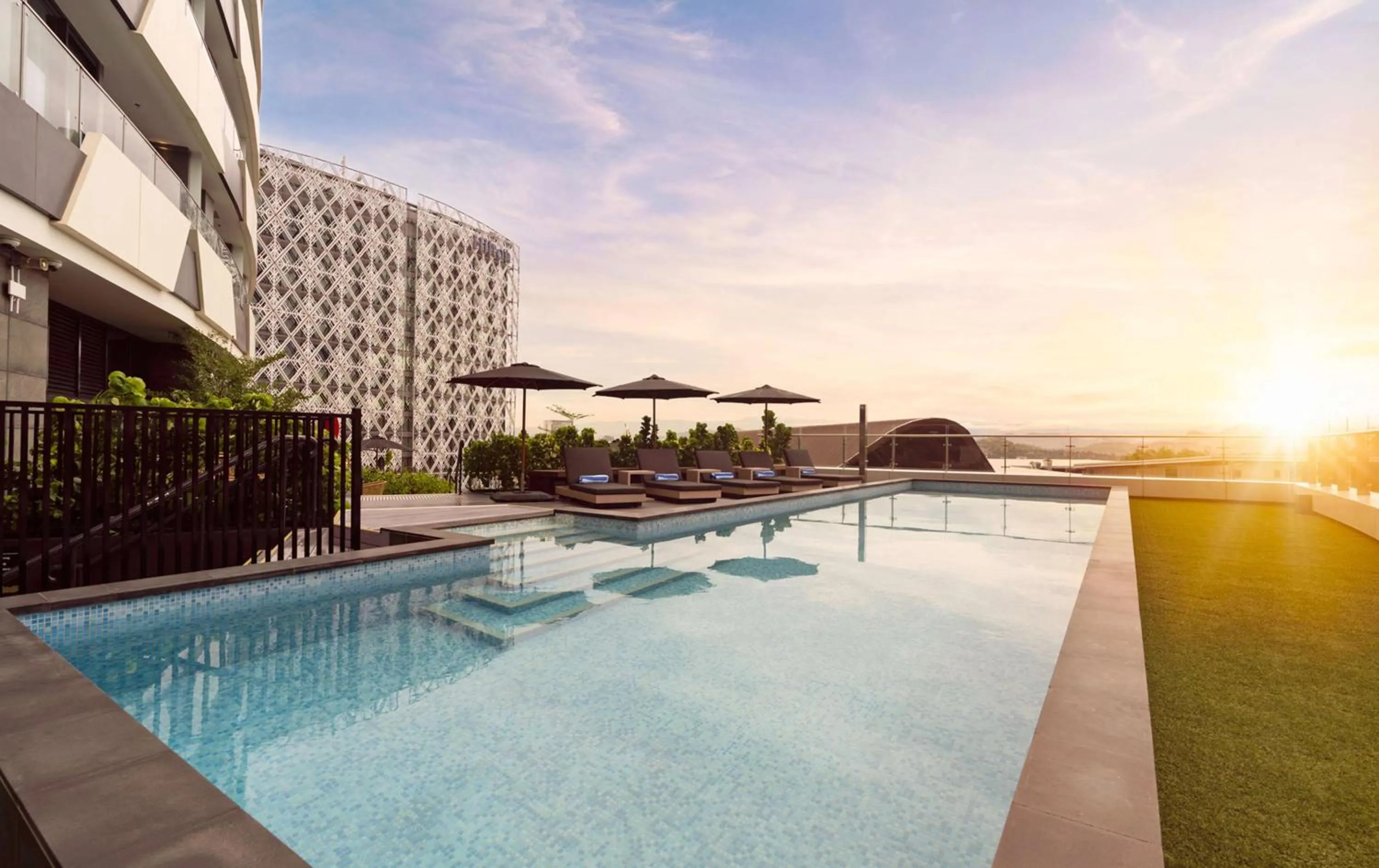 Pool view in Hilton Port Moresby Hotel & Residences