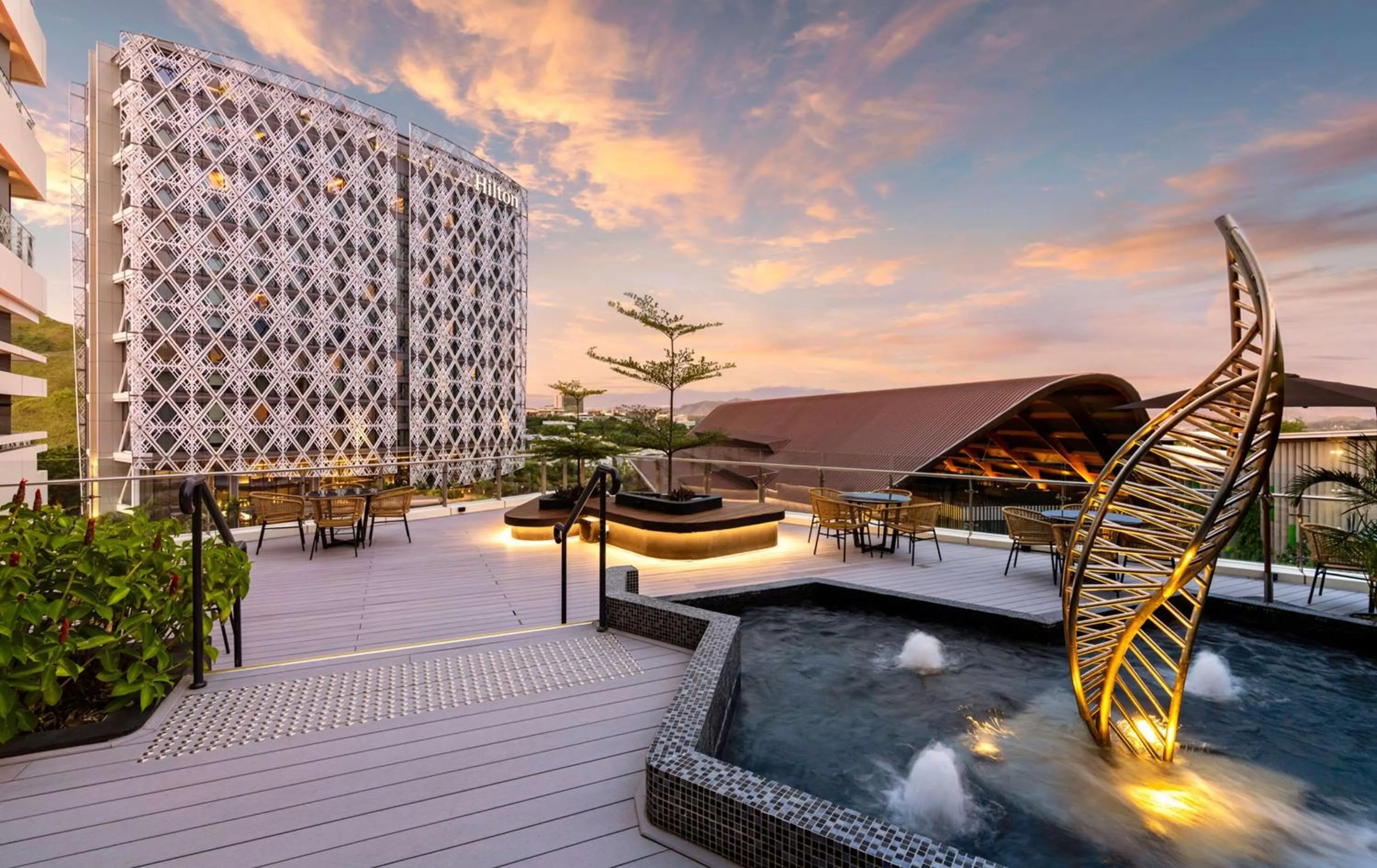 Pool view in Hilton Port Moresby Hotel & Residences