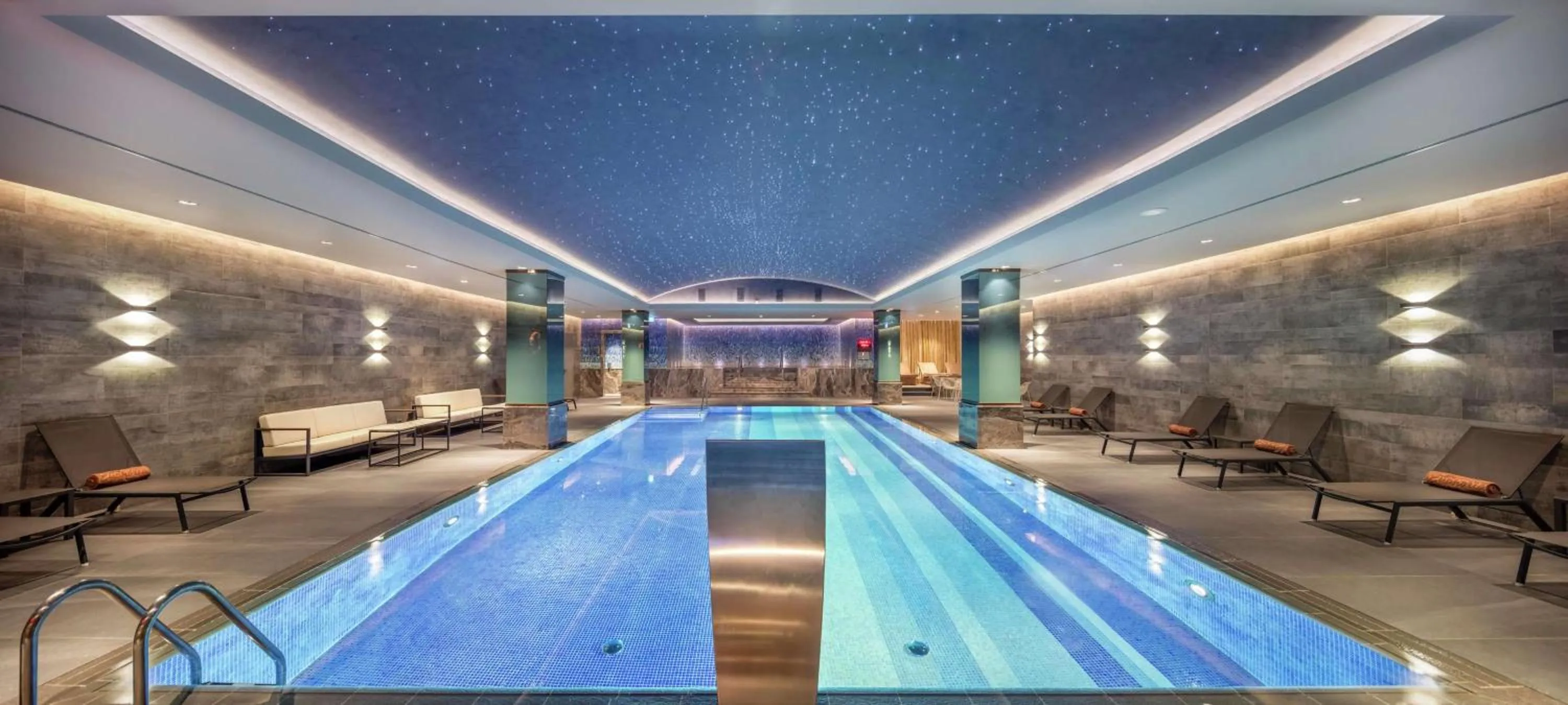 Pool view in DoubleTree By Hilton Skopje