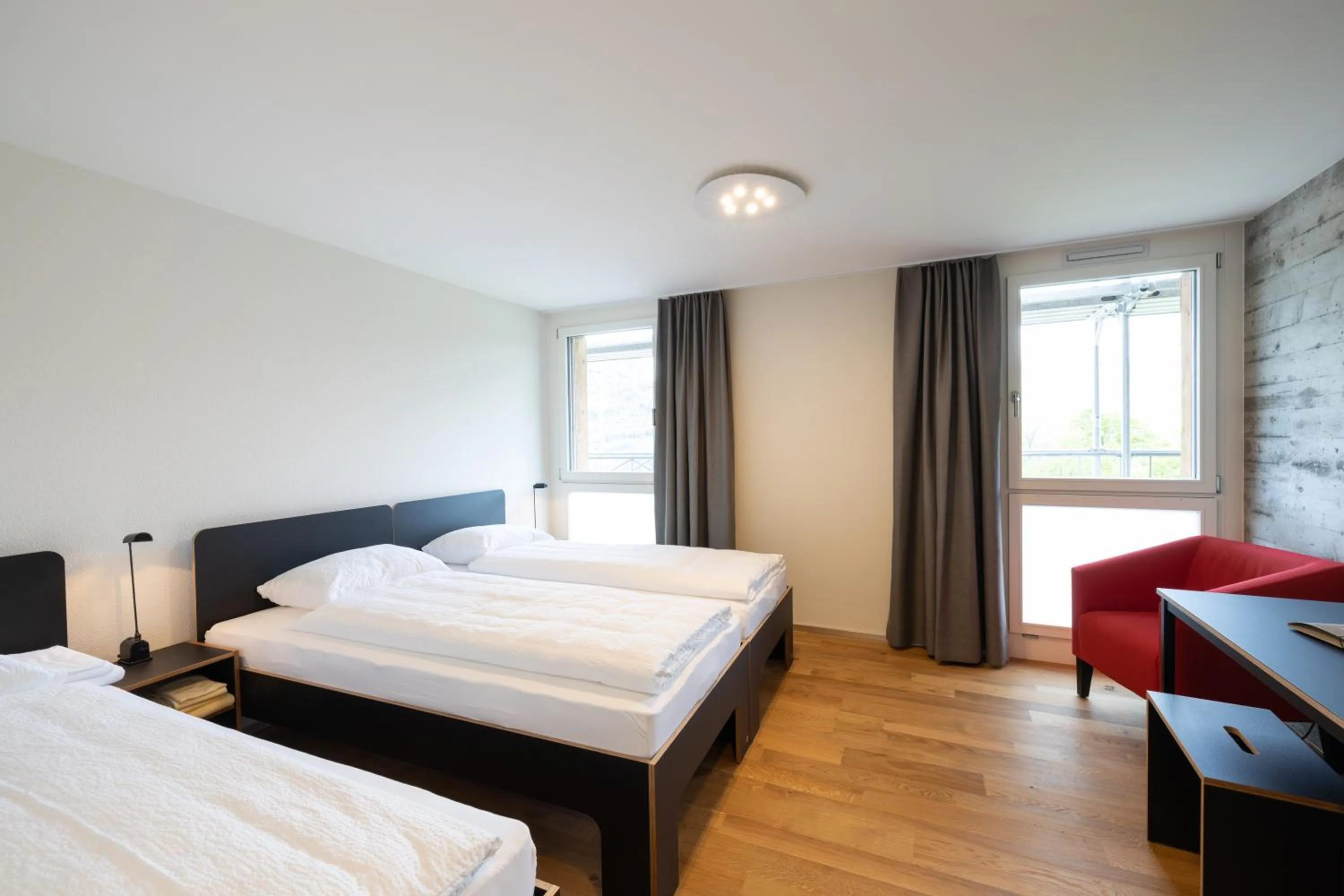 Bed in B&B Hotel Mattli Übernachtung Frühstück