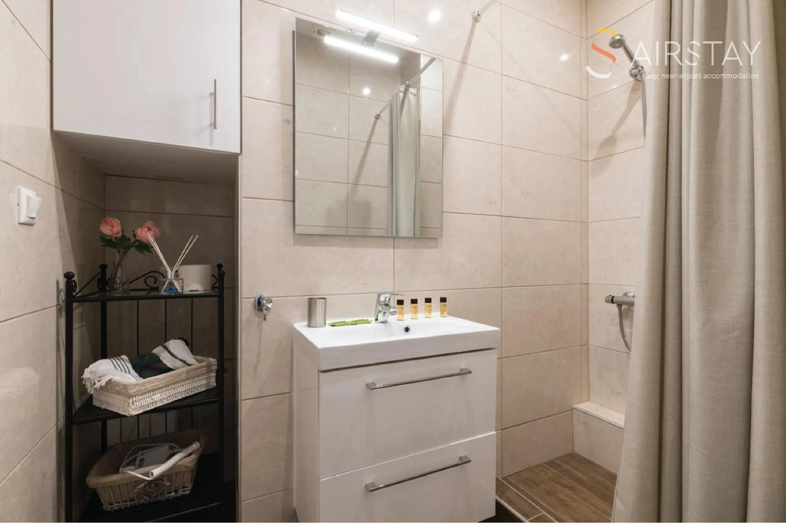 Shower in Anivia Apartments Airport by Airstay
