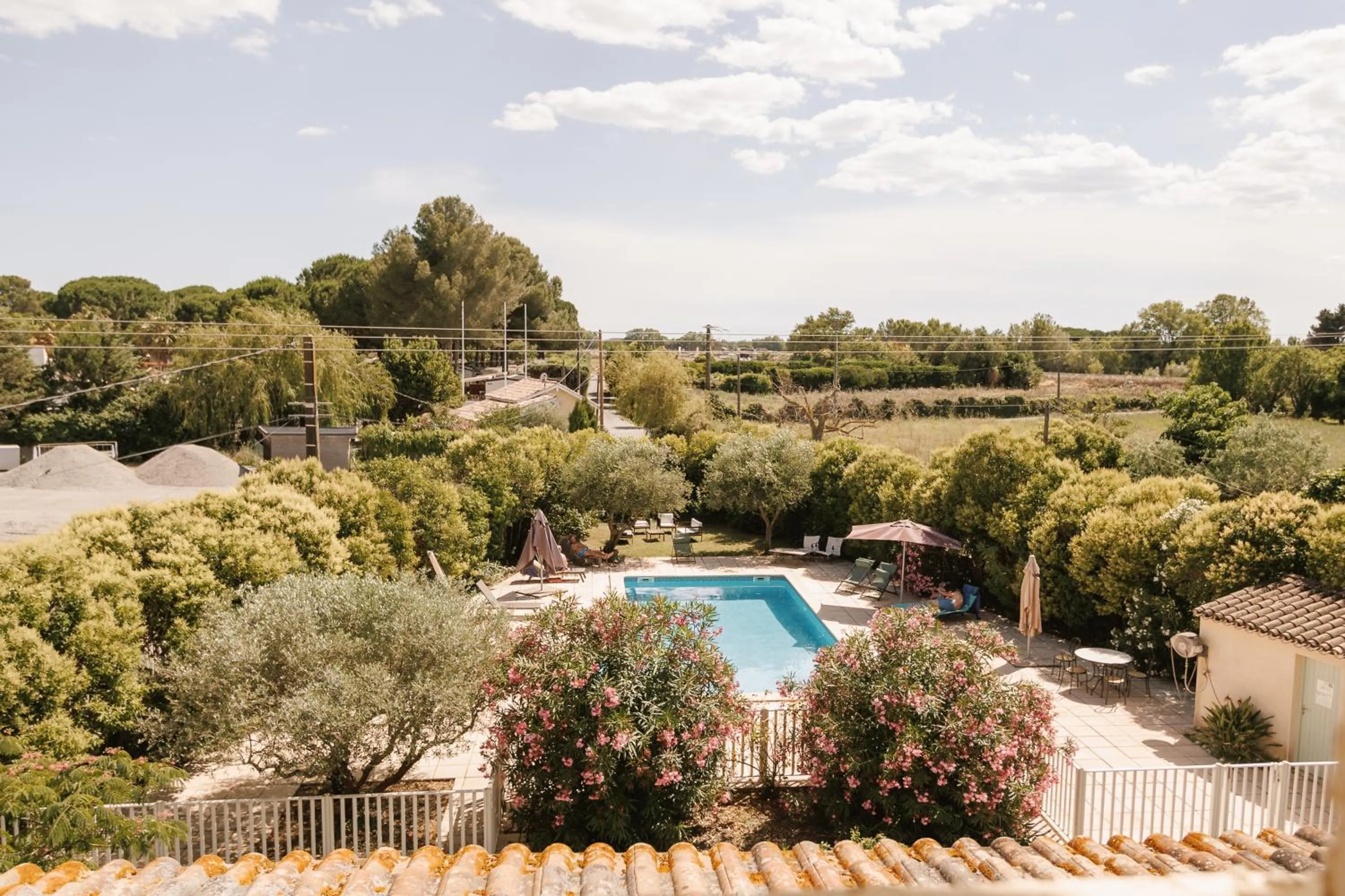 Pool view in Mas Saint-Ange