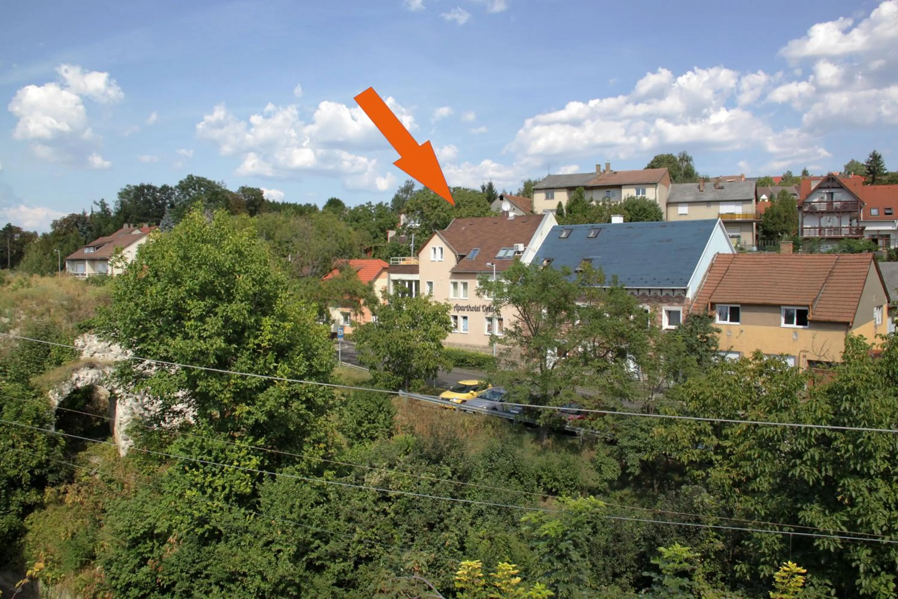 Bird's eye view in Orient Apartmanház