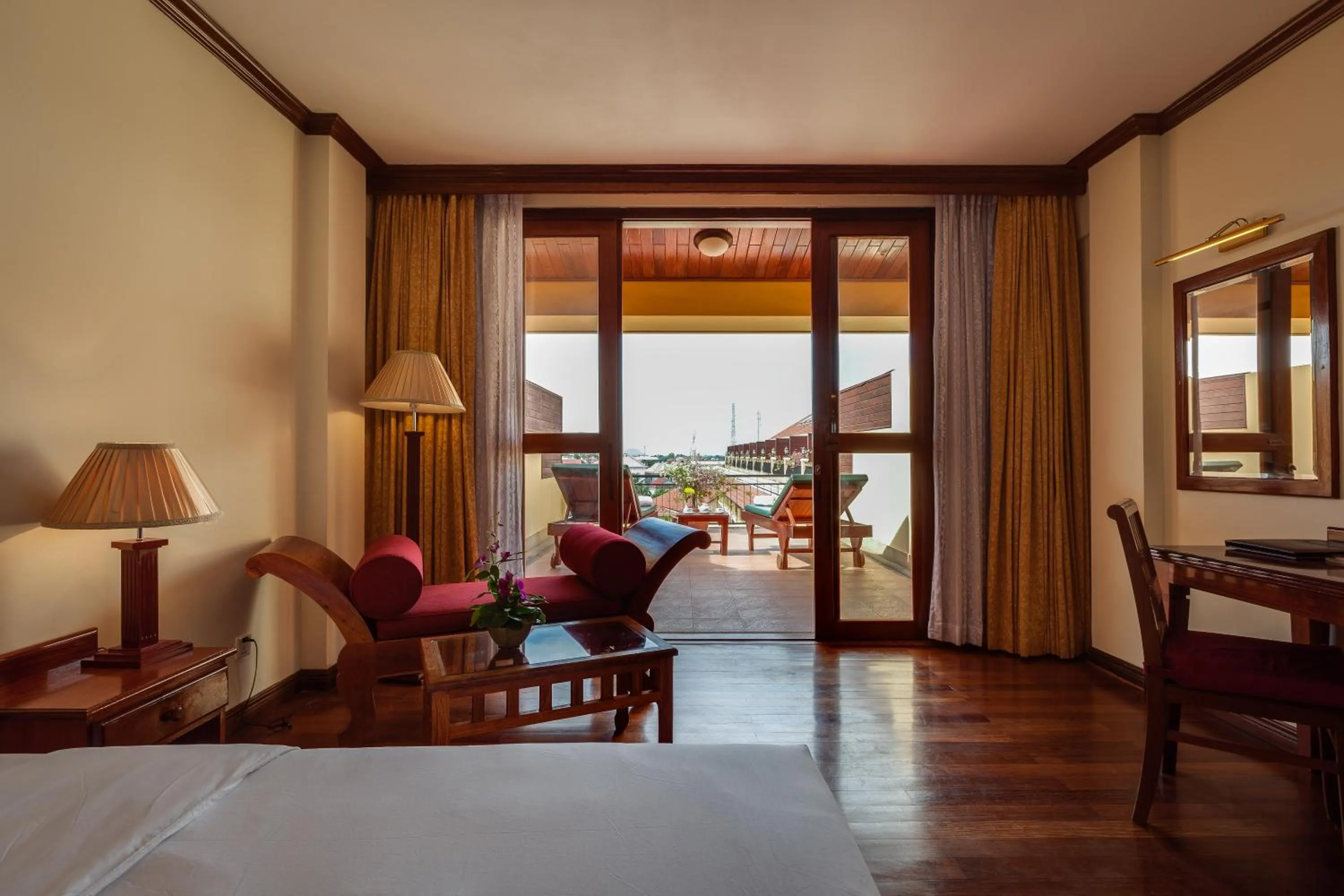 Bed in Angkor Paradise Hotel