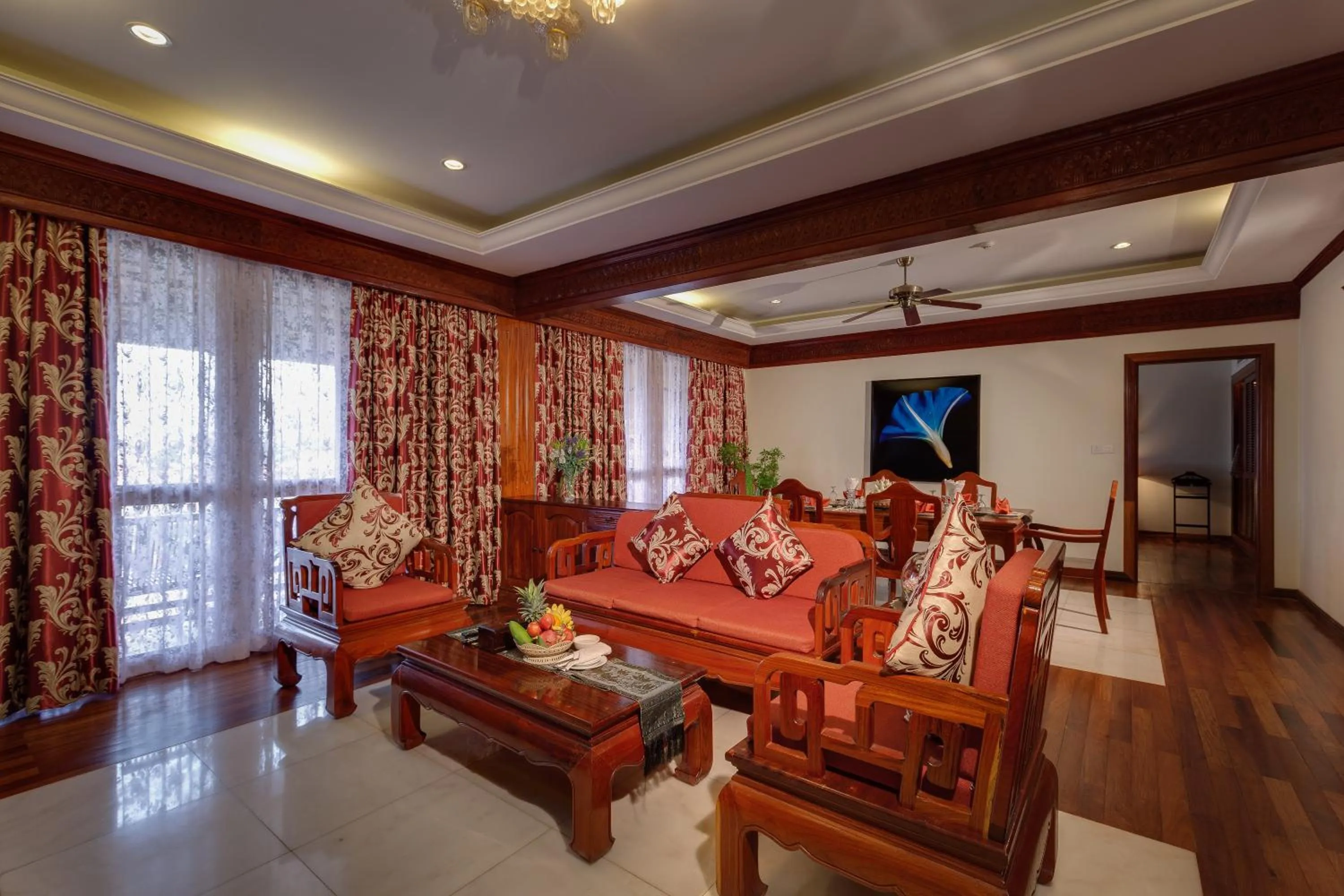 Seating area in Angkor Paradise Hotel
