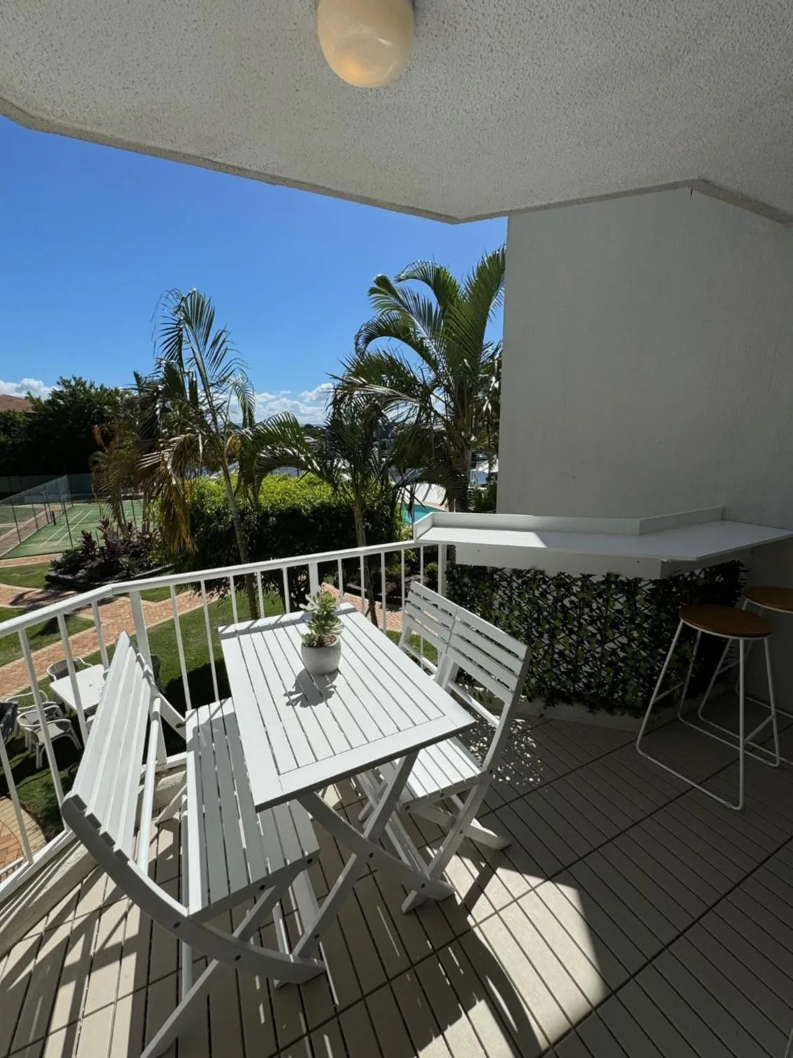 Patio in Pelican Cove Waterfront Apartment