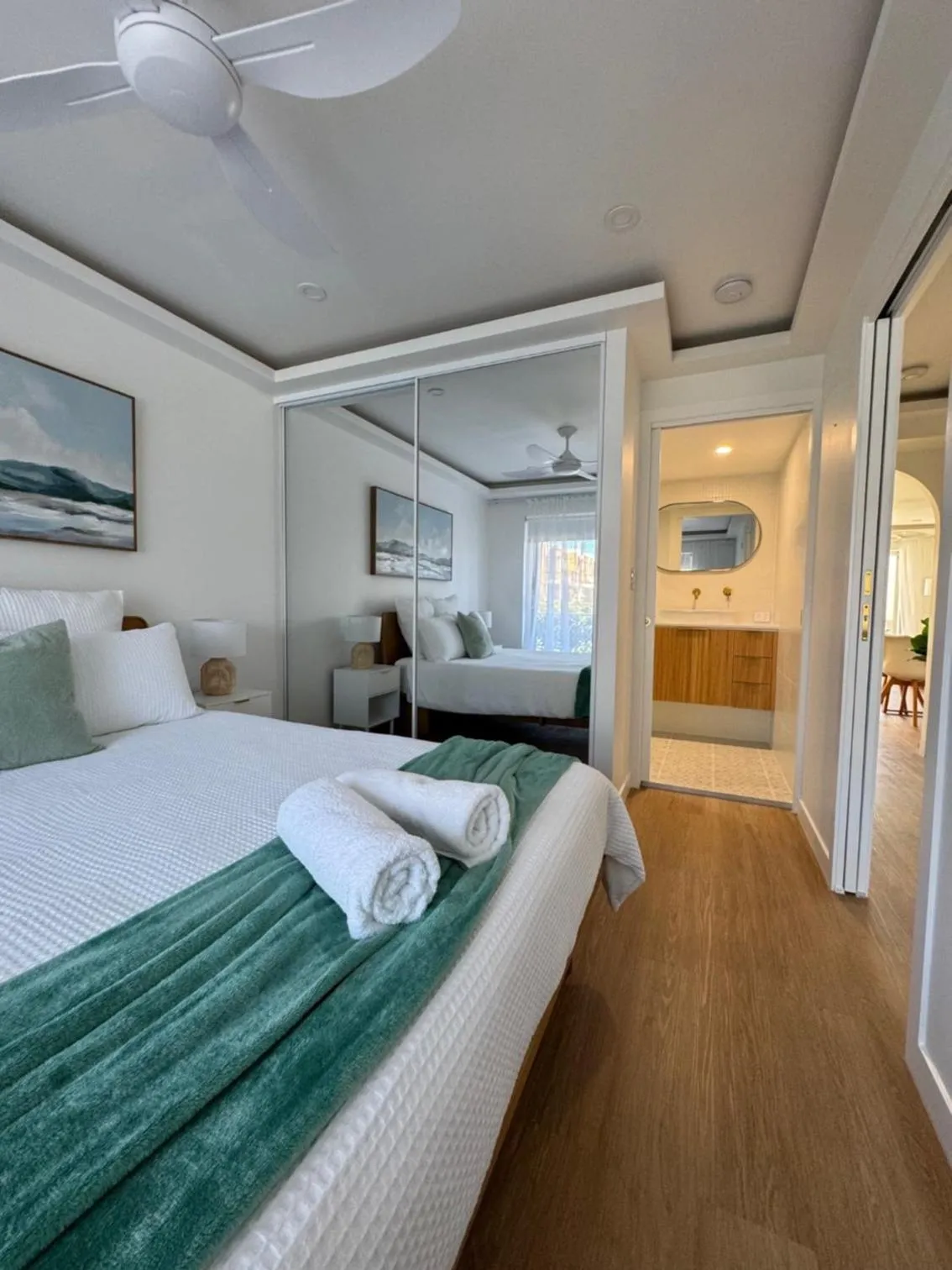 Bed in Pelican Cove Waterfront Apartment