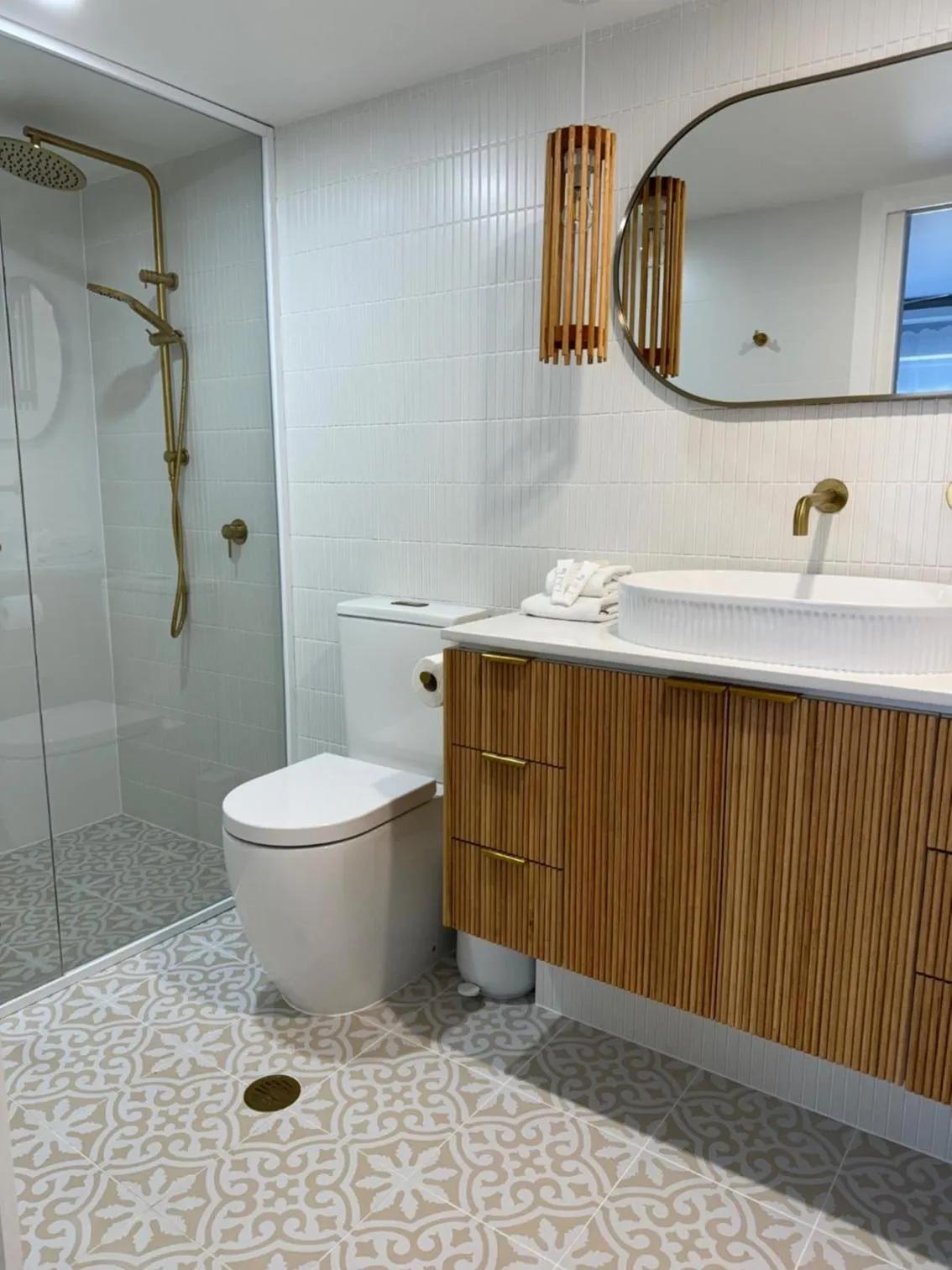 Shower in Pelican Cove Waterfront Apartment