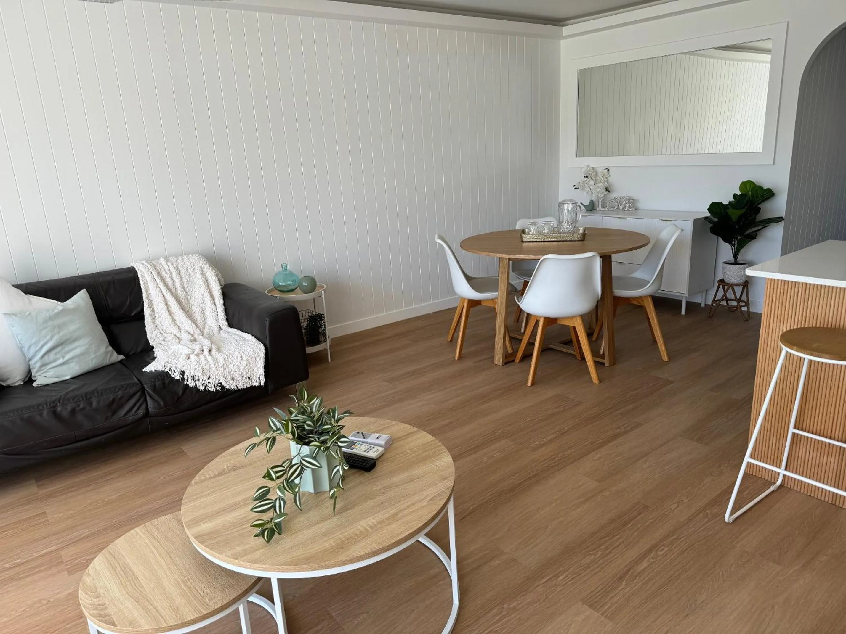 Living room in Pelican Cove Waterfront Apartment
