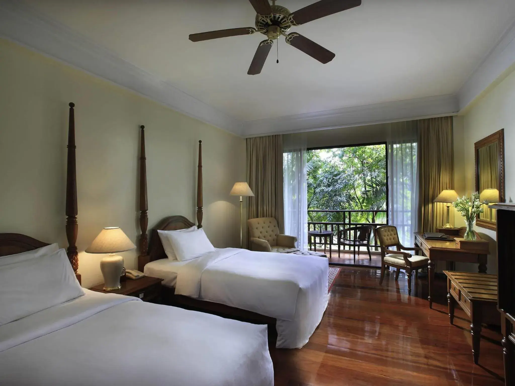 Luxury Room with Two Single Beds and Terrace in Sofitel Angkor Phokeethra Golf & Spa Resort Luxury Room with Two Single Beds and Terrace in Sofitel Angkor Phokeethra Golf & Spa Resort