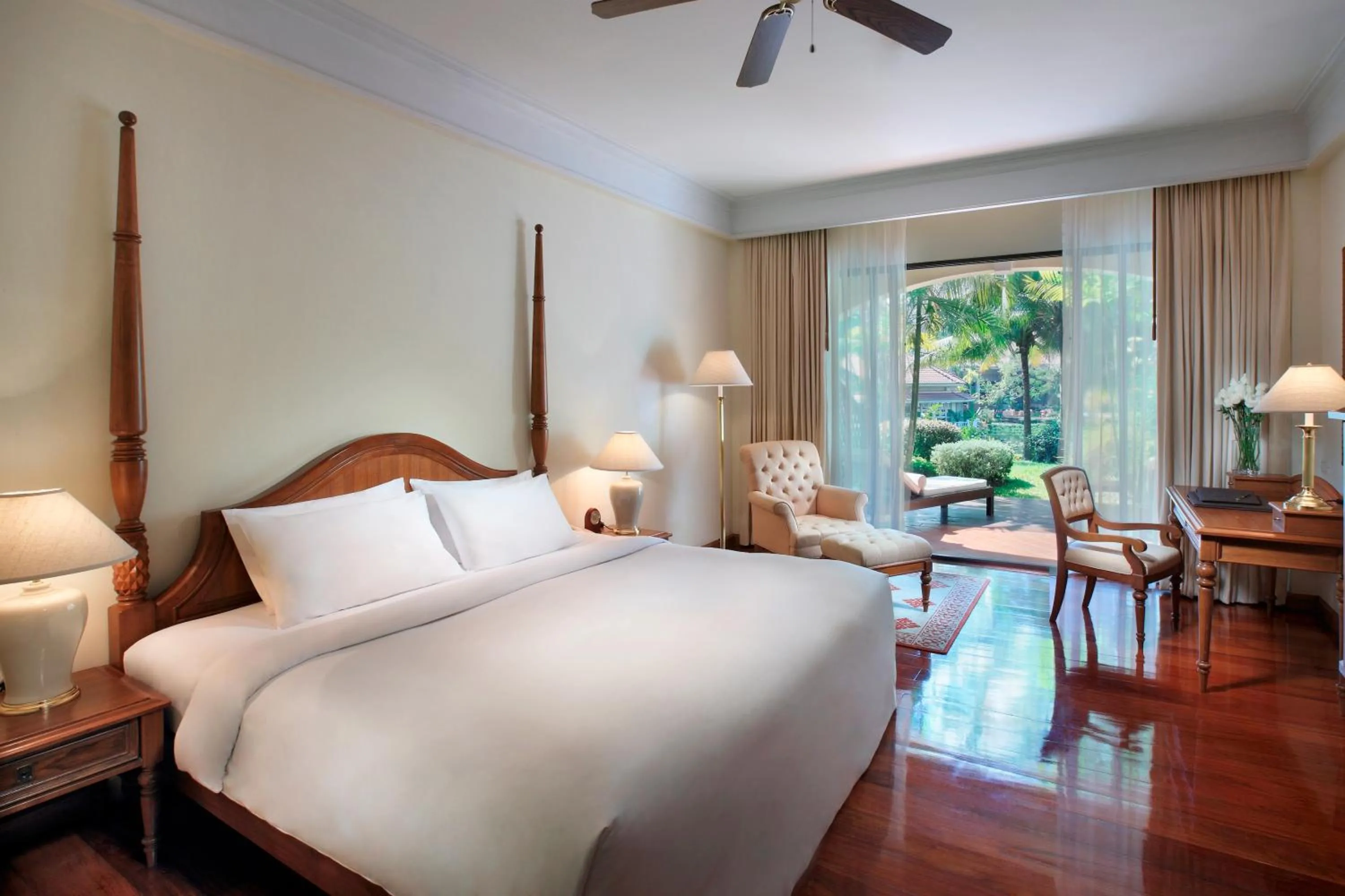 Balcony/Terrace, Bed in Sofitel Angkor Phokeethra Golf & Spa Resort