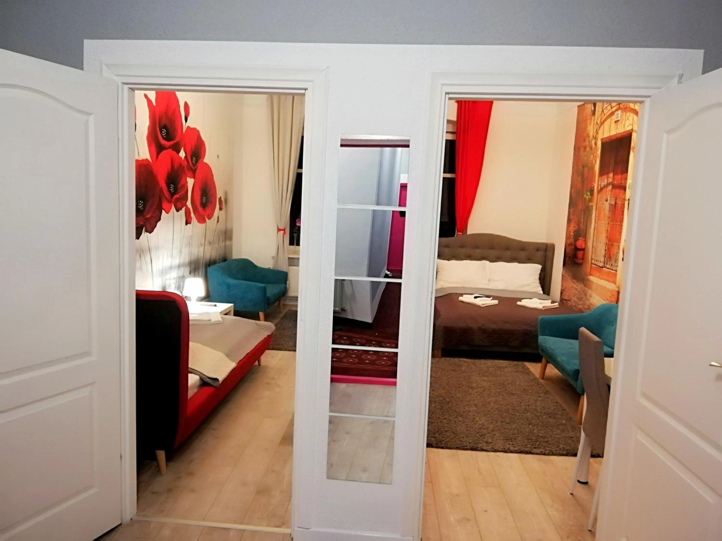 Dining area, Bed in Great Polonia Świdnica City Center