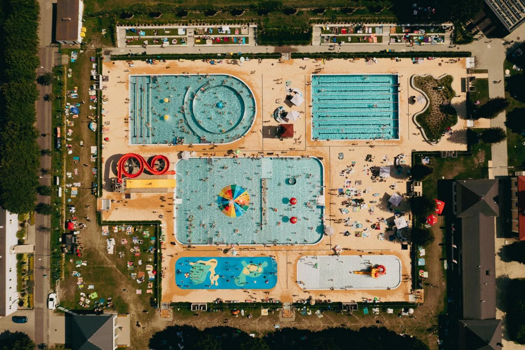 Bird's eye view in Great Polonia Świdnica City Center