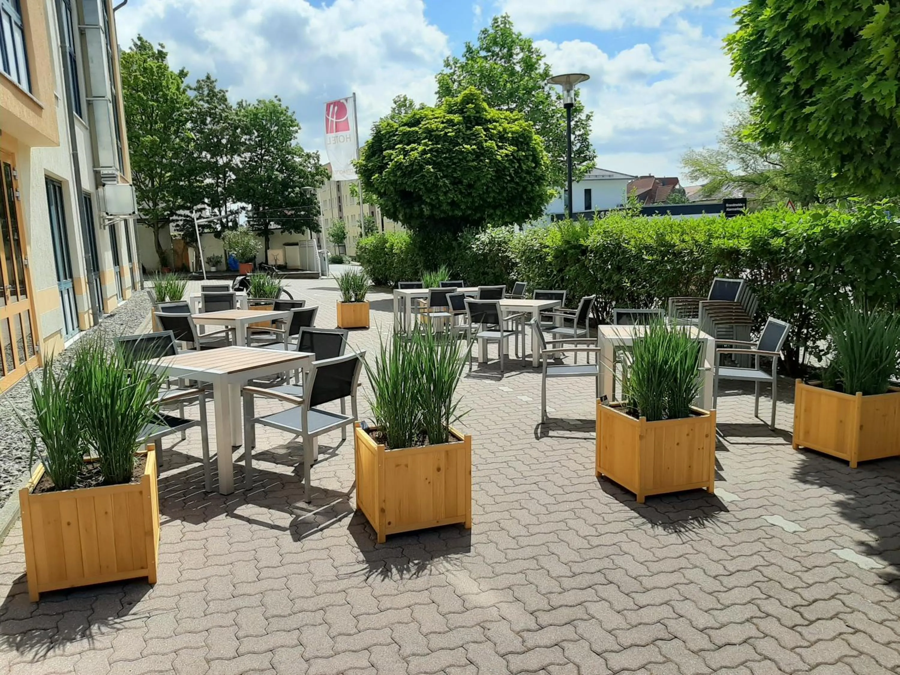 Balcony/Terrace in City Hotel Aschersleben