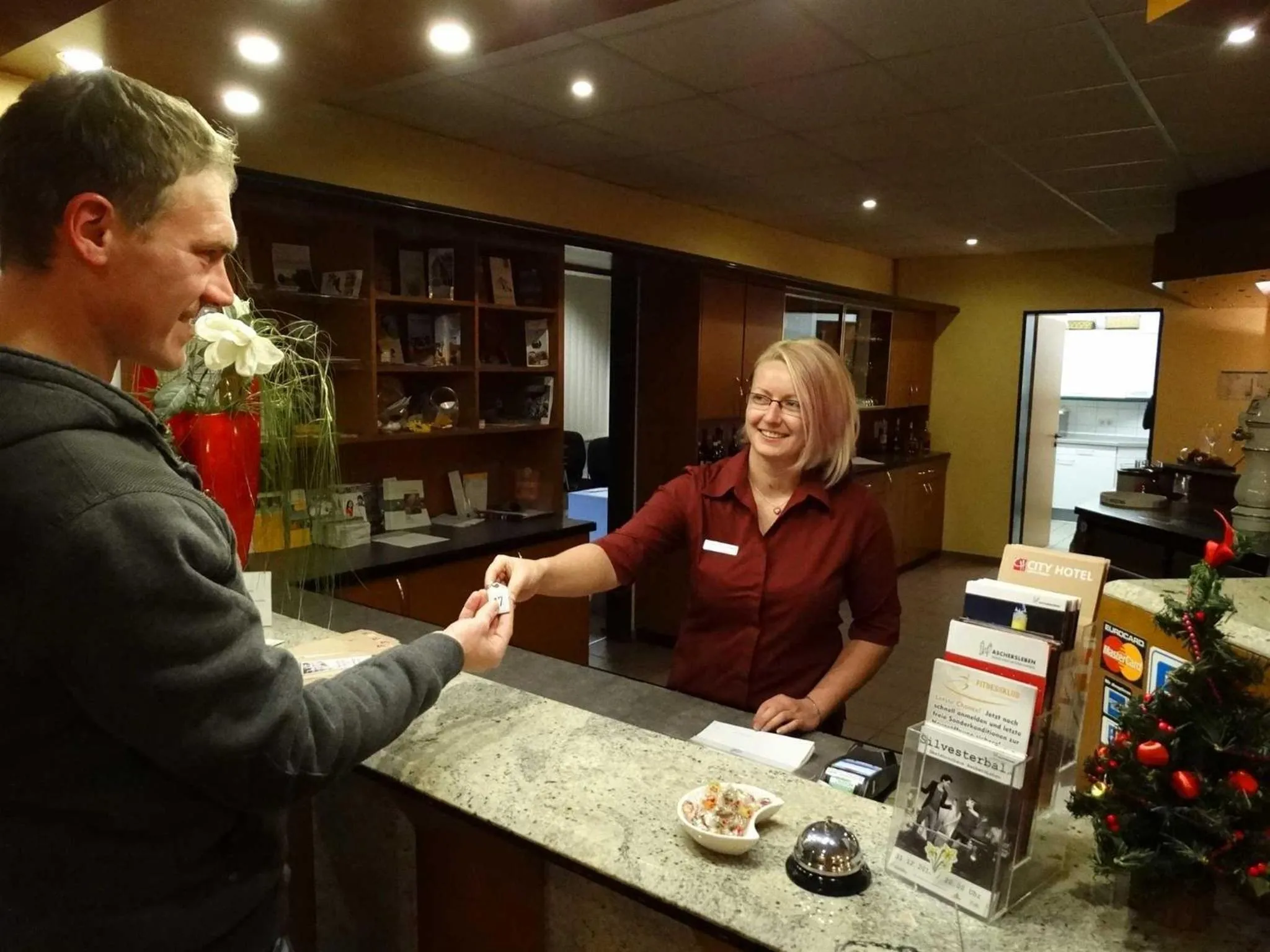 Lobby or reception in City Hotel Aschersleben