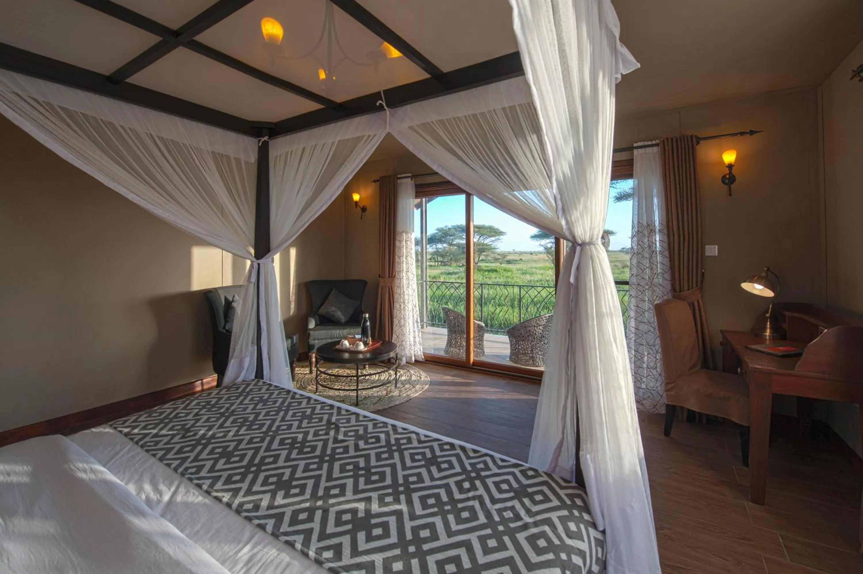 Bedroom, Bed in Serengeti Sametu Camp