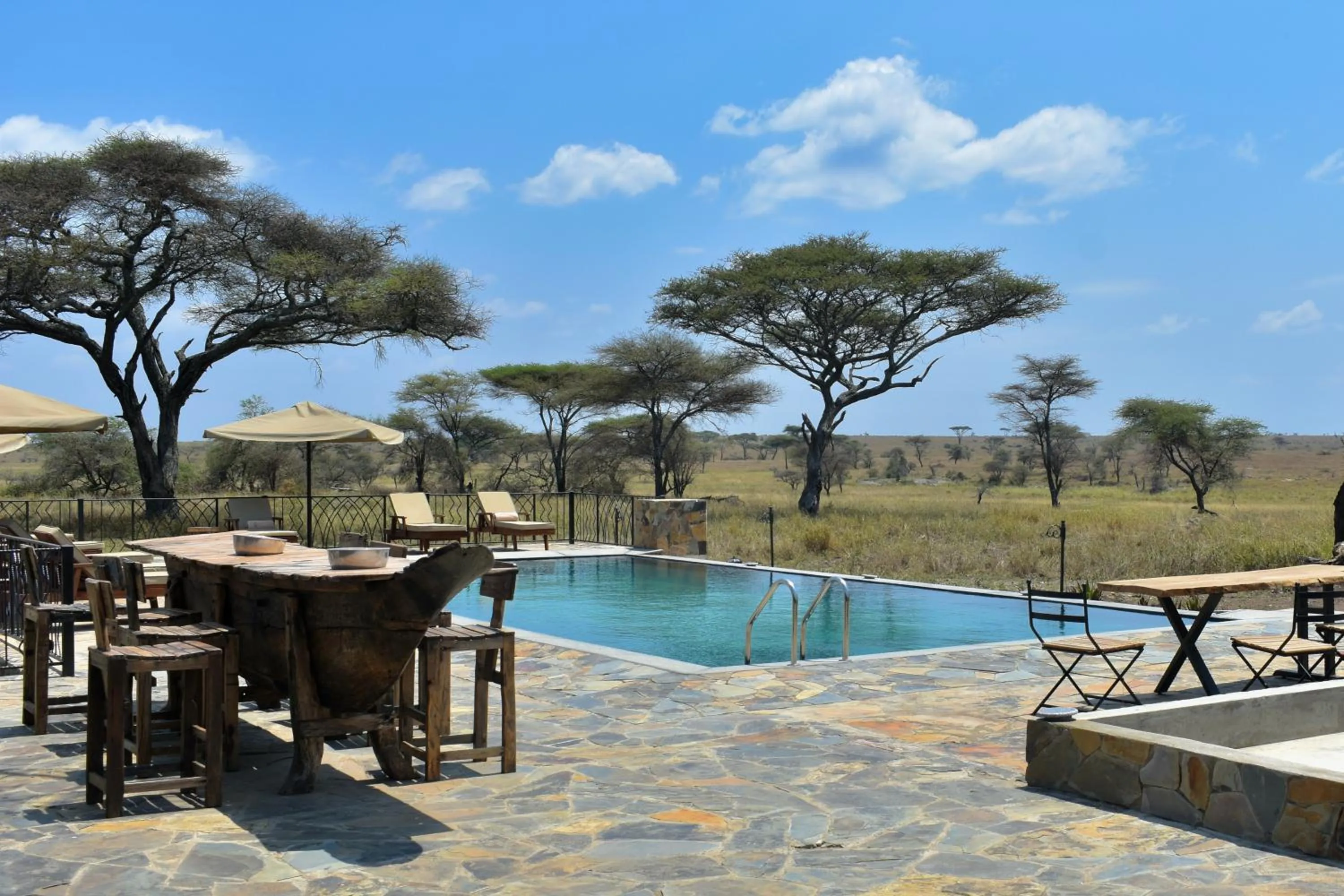 Swimming pool in Serengeti Sametu Camp