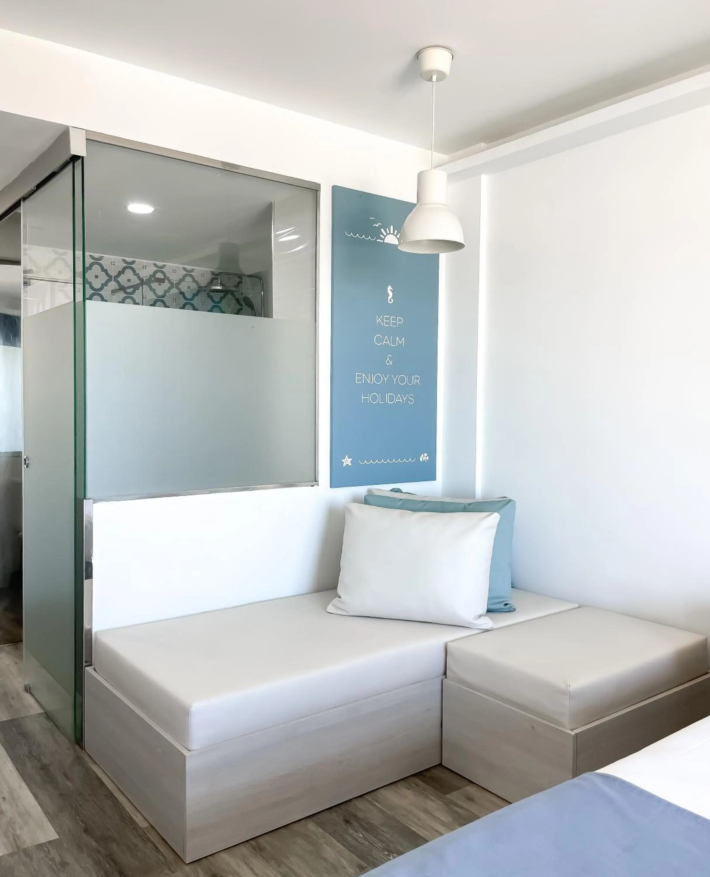 Decorative detail, Bed in Corralejo Surfing Colors Hotel&Apartments