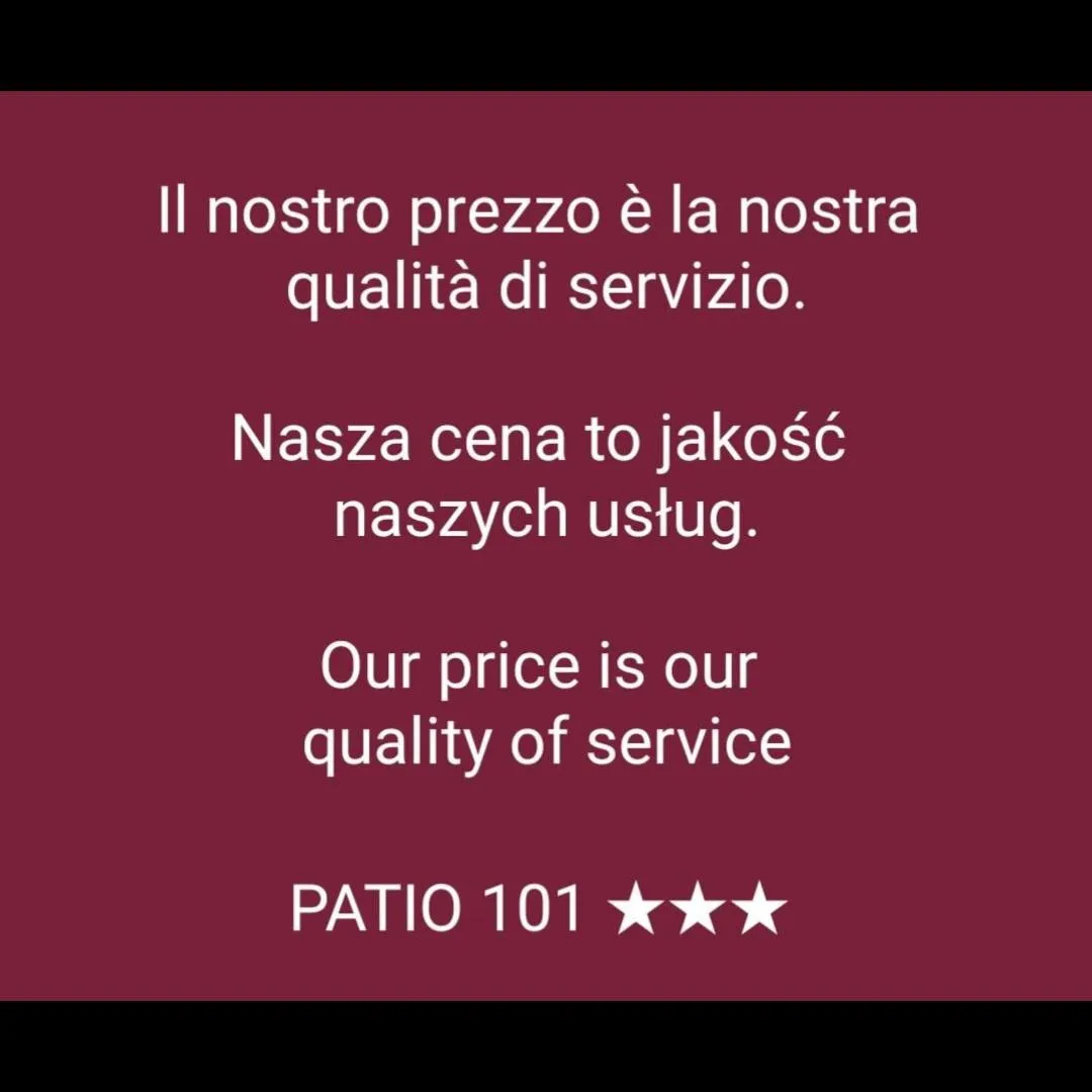 Property logo or sign in Patio 101 "Exclusive"