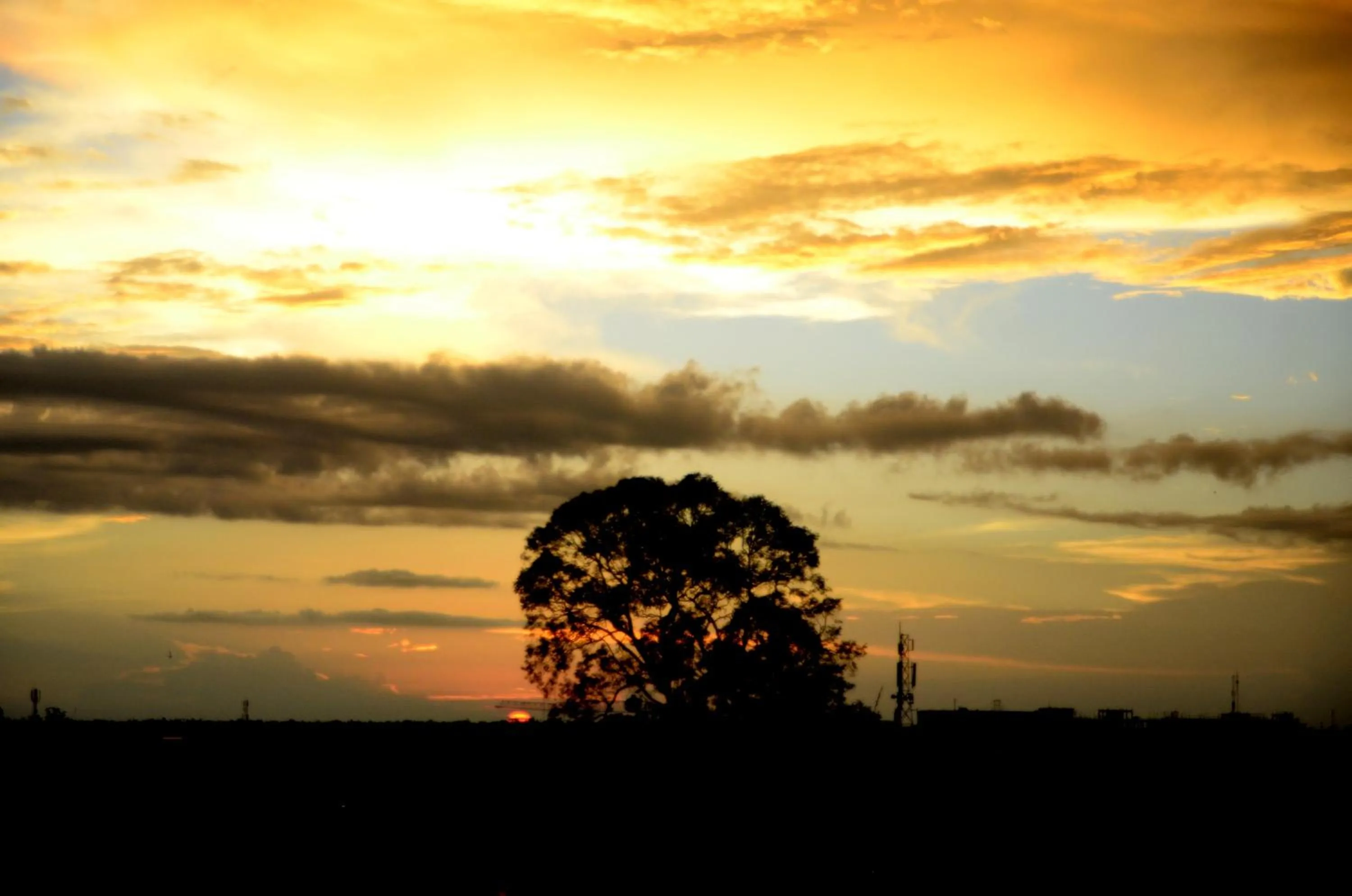 Sunset in City River Hotel