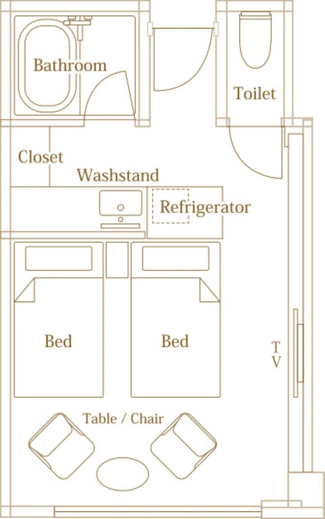 Floor plan in Hotel Hanaan