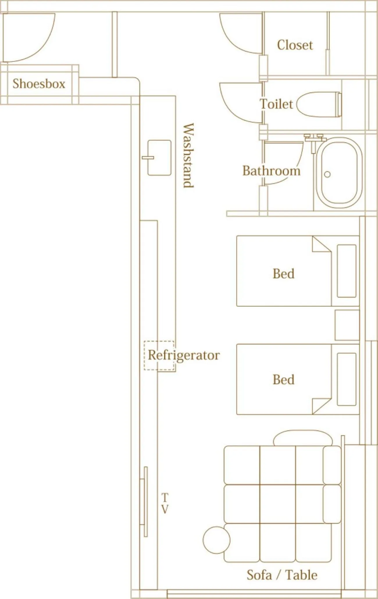 Floor plan in Hotel Hanaan