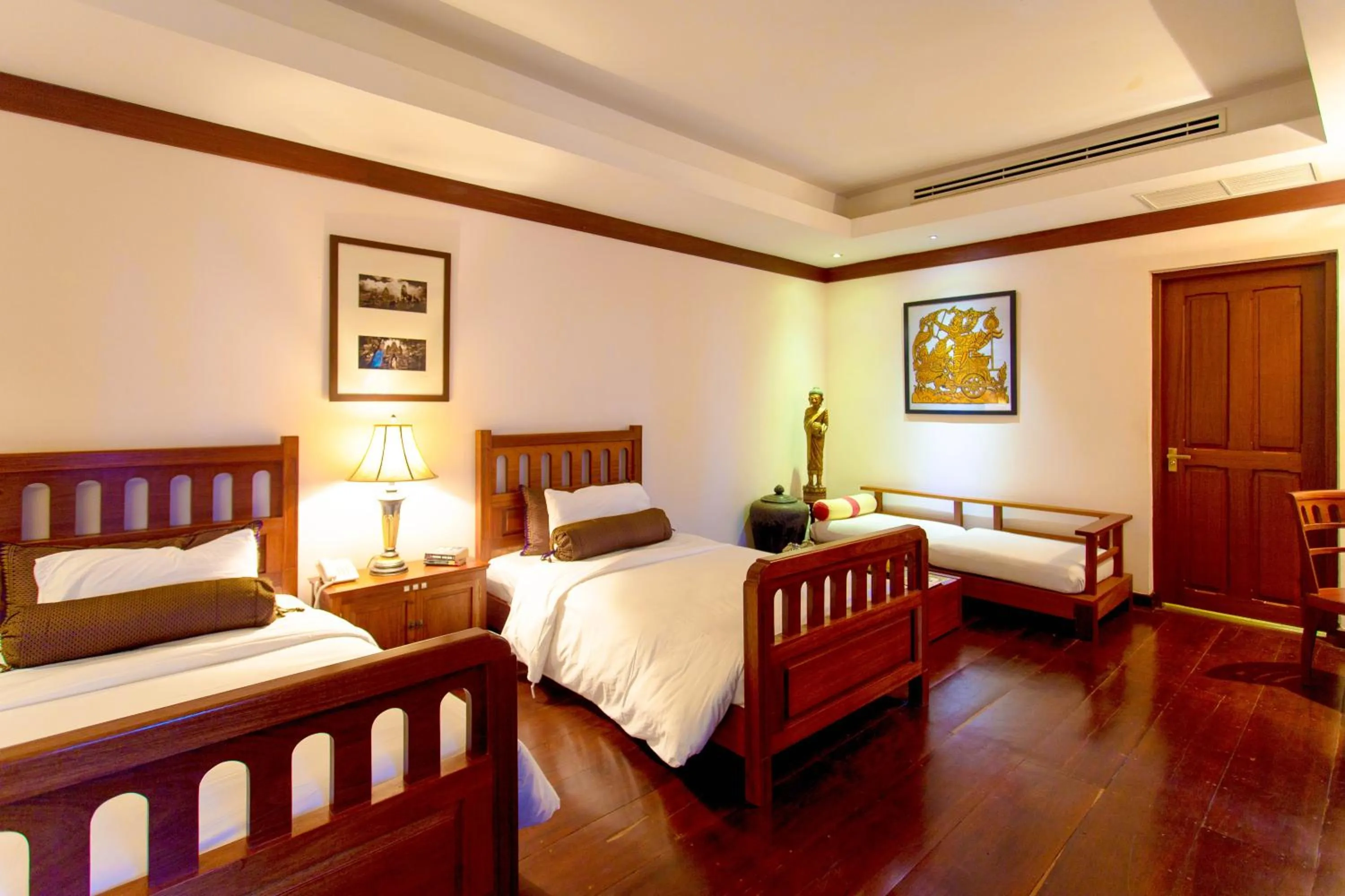 Pool view, Bed in Royal Angkor Resort & Spa