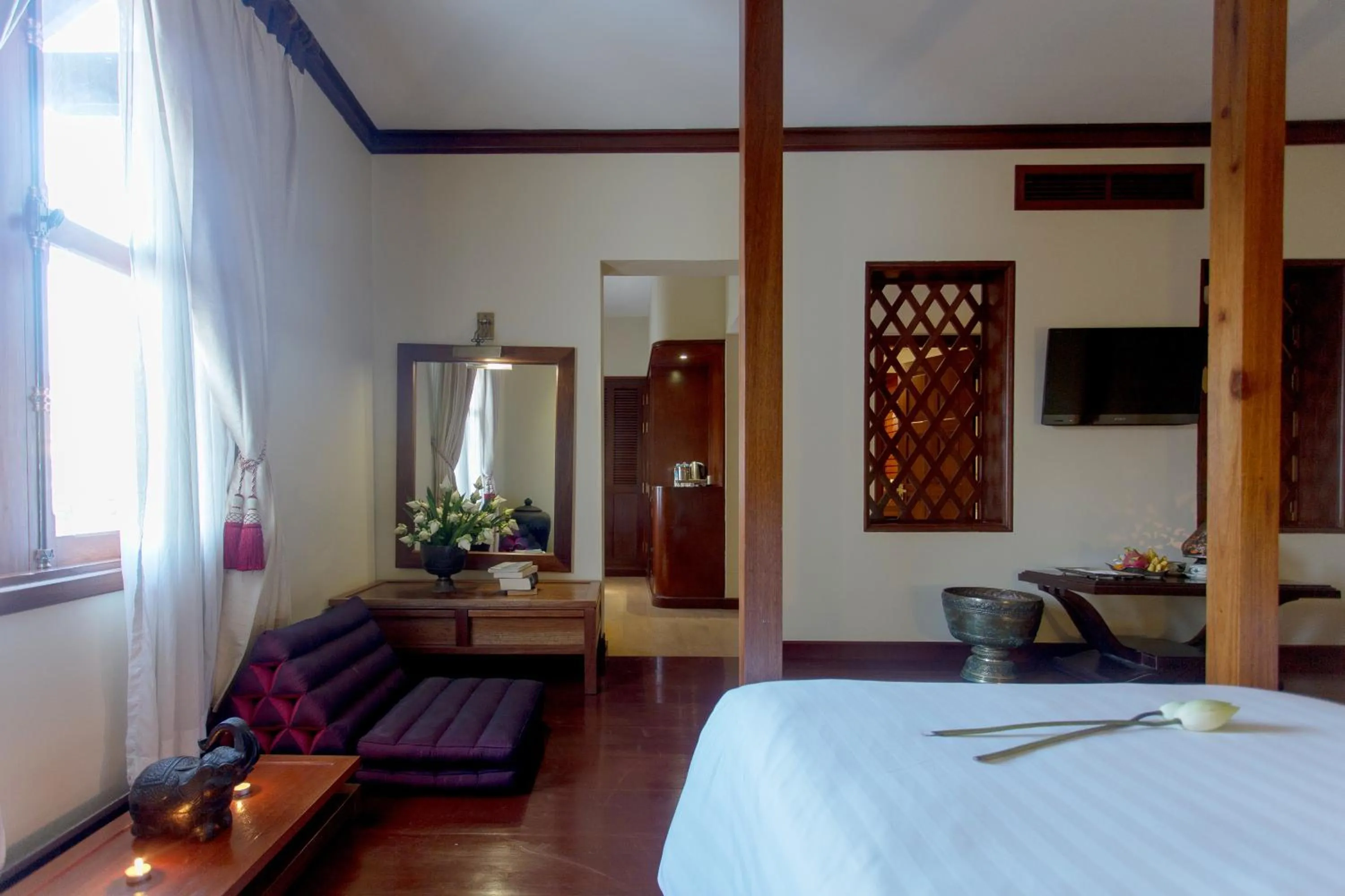Bed in Royal Angkor Resort & Spa