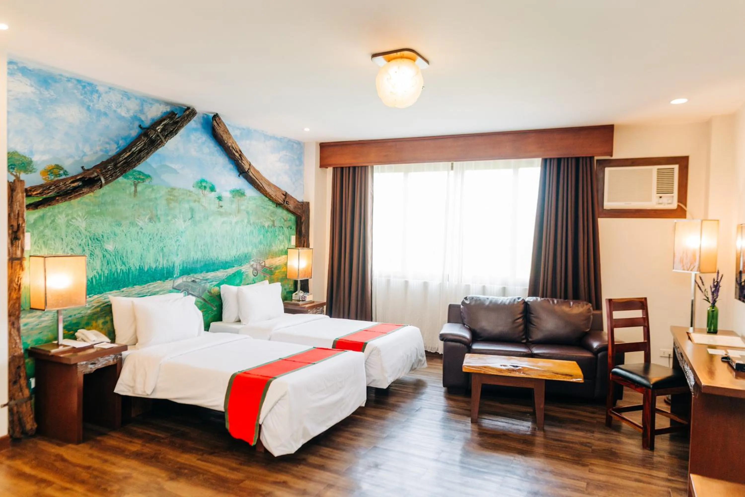 Bed in Nature's Village Resort