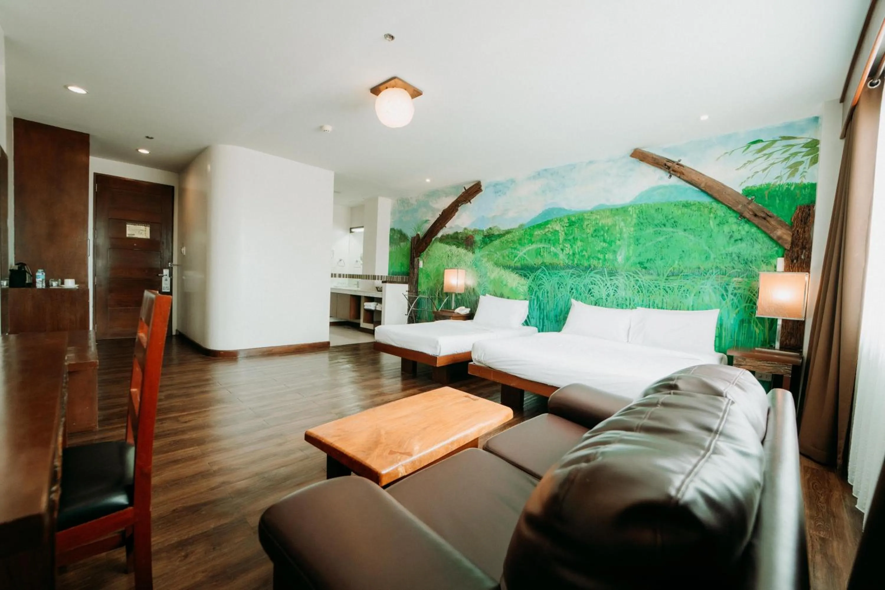 Bed in Nature's Village Resort