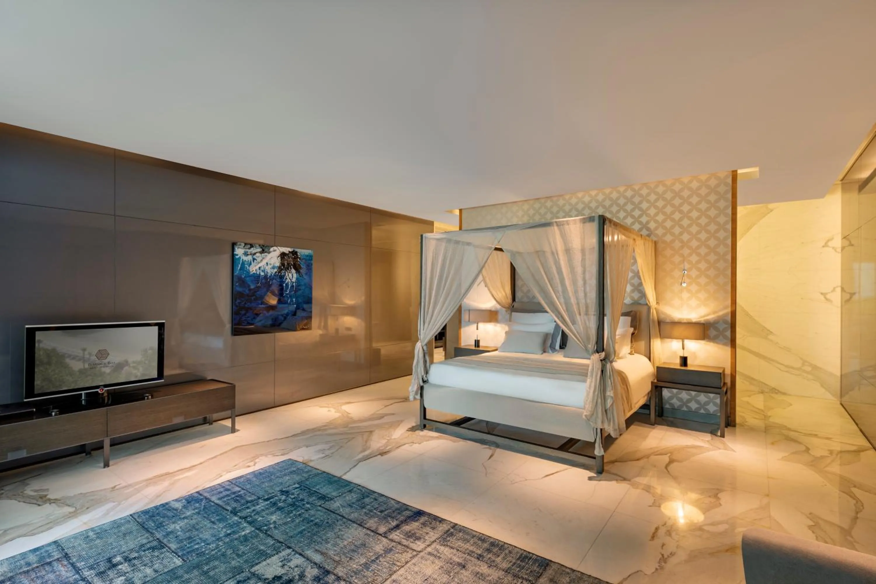 Decorative detail, Bed in D Maris Bay