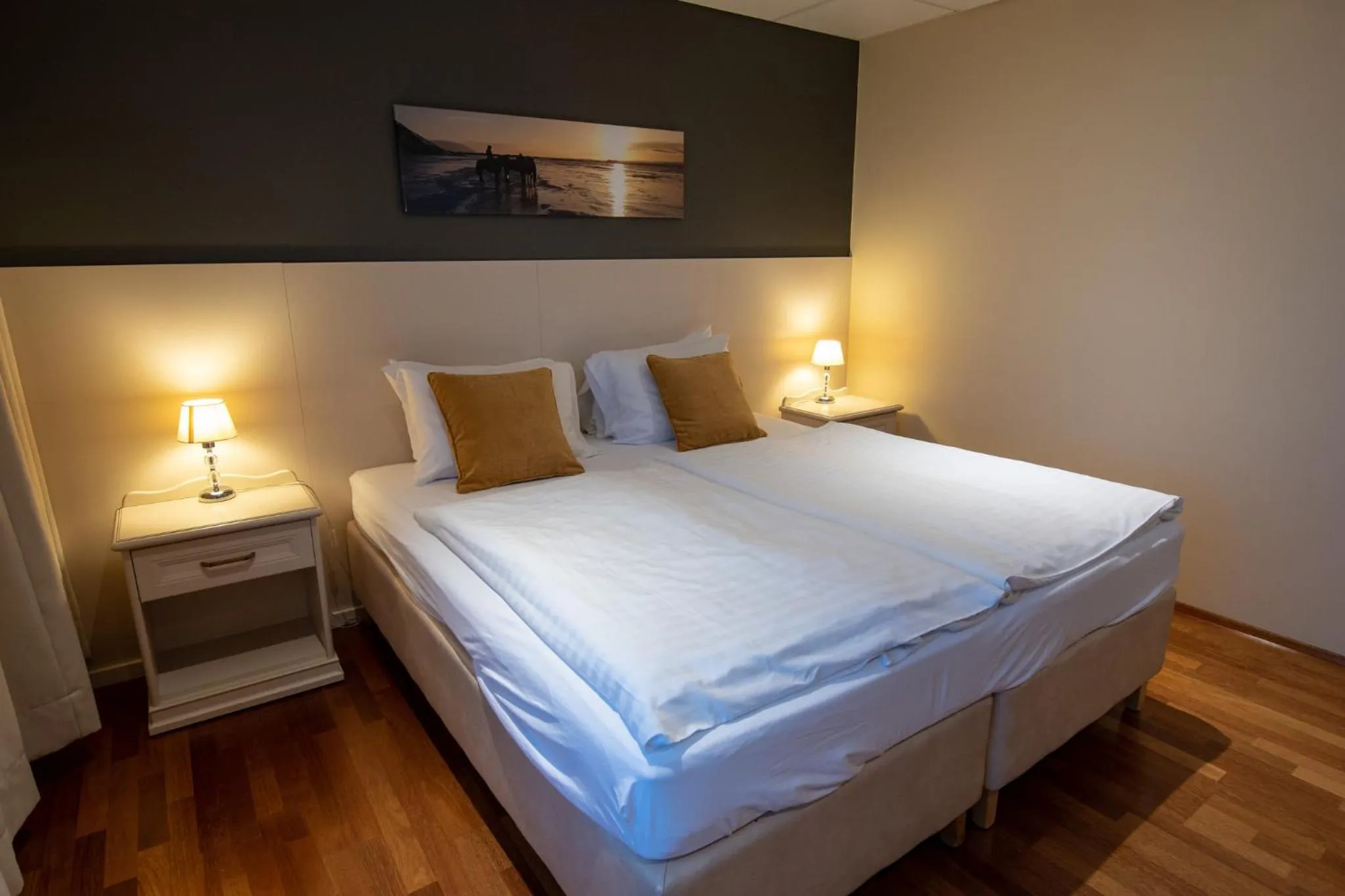 Bedroom, Bed in Sel - Hótel Mývatn