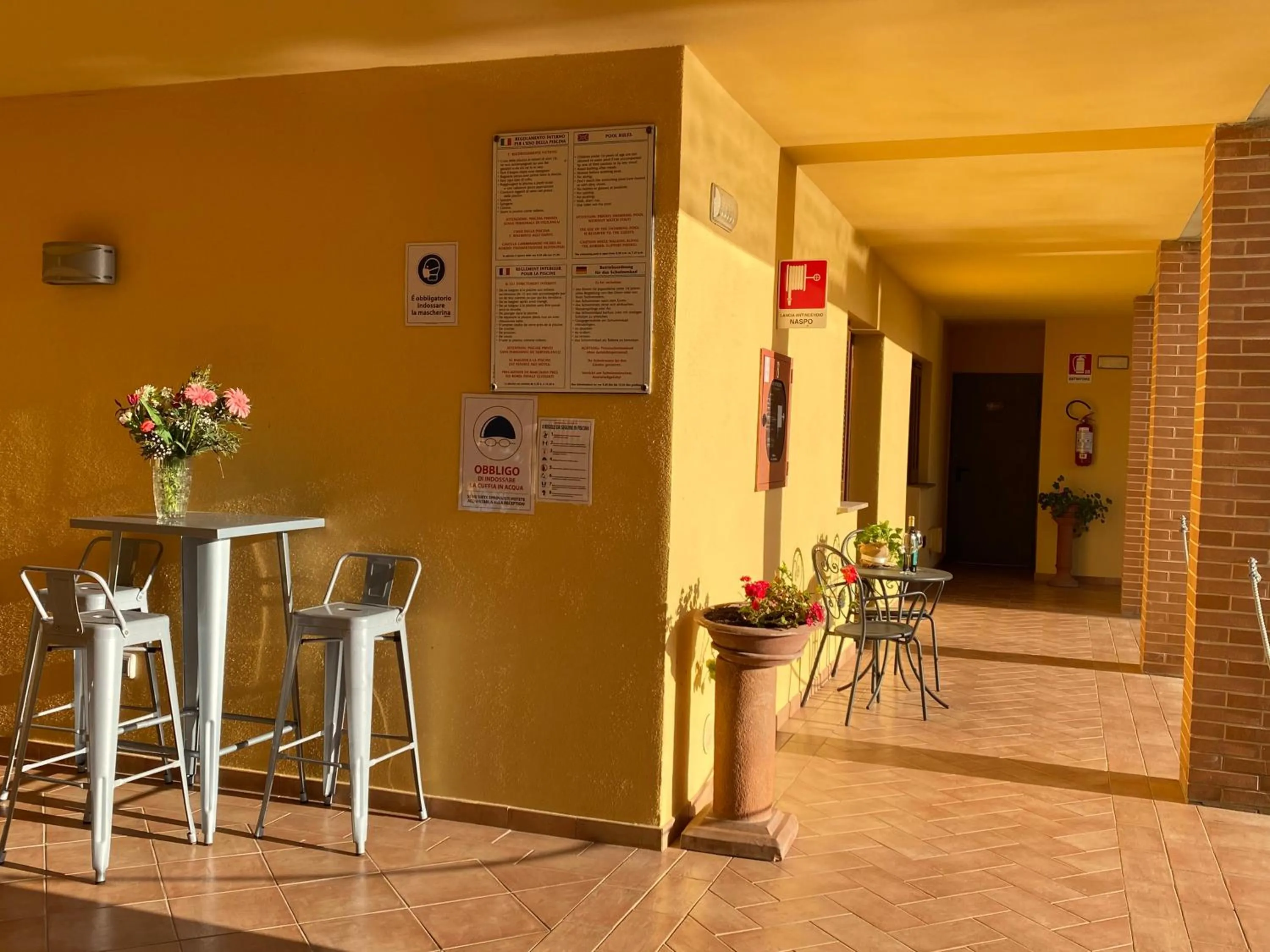 Patio in Hotel Ristorante Le Querciolaie dei Ricci