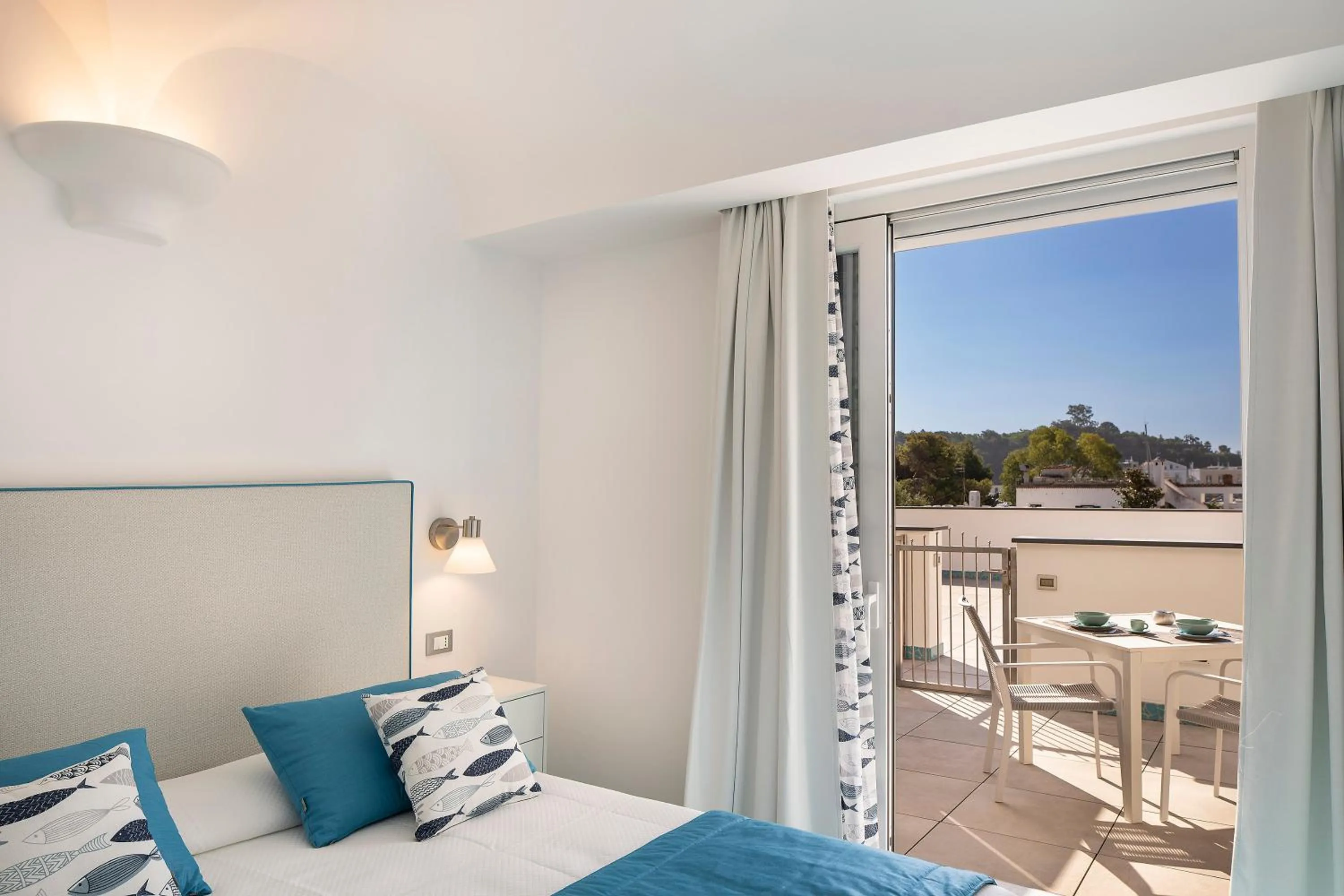 View (from property/room), Bed in Ischia Blu Resort