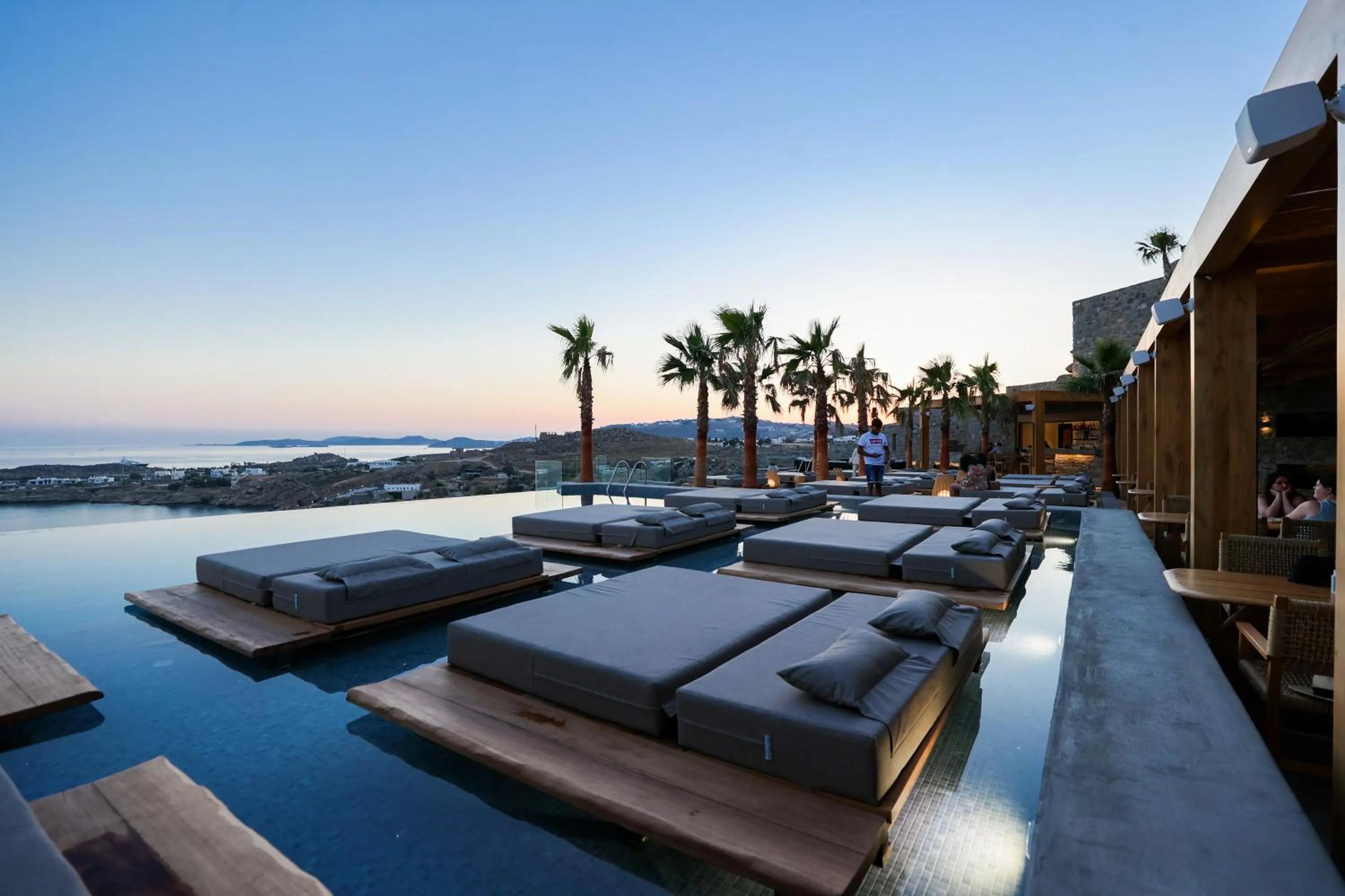 Sunset in Tropicana Hotel , Suites & Villas Mykonos