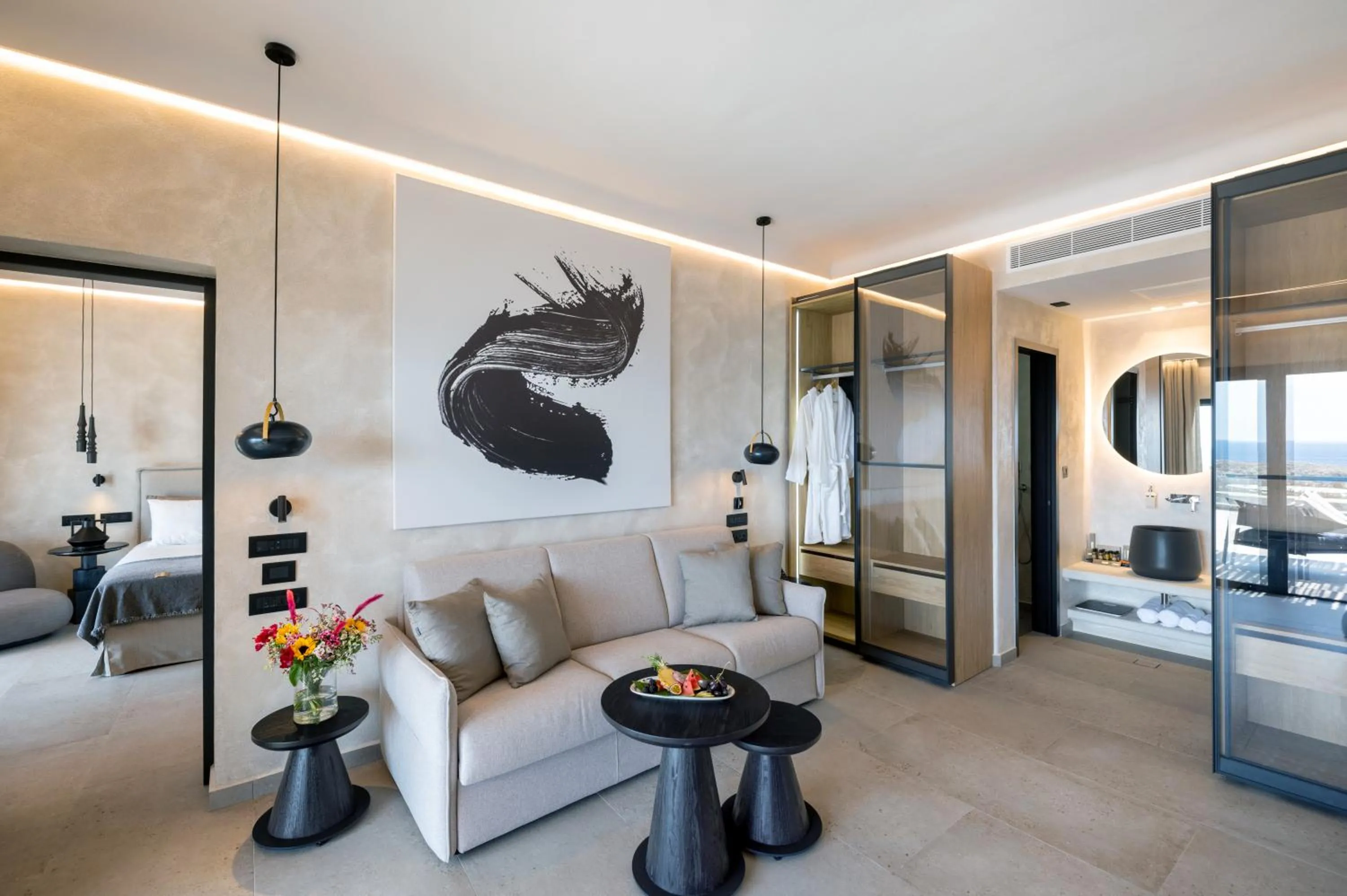 Living room in Tropicana Hotel , Suites & Villas Mykonos