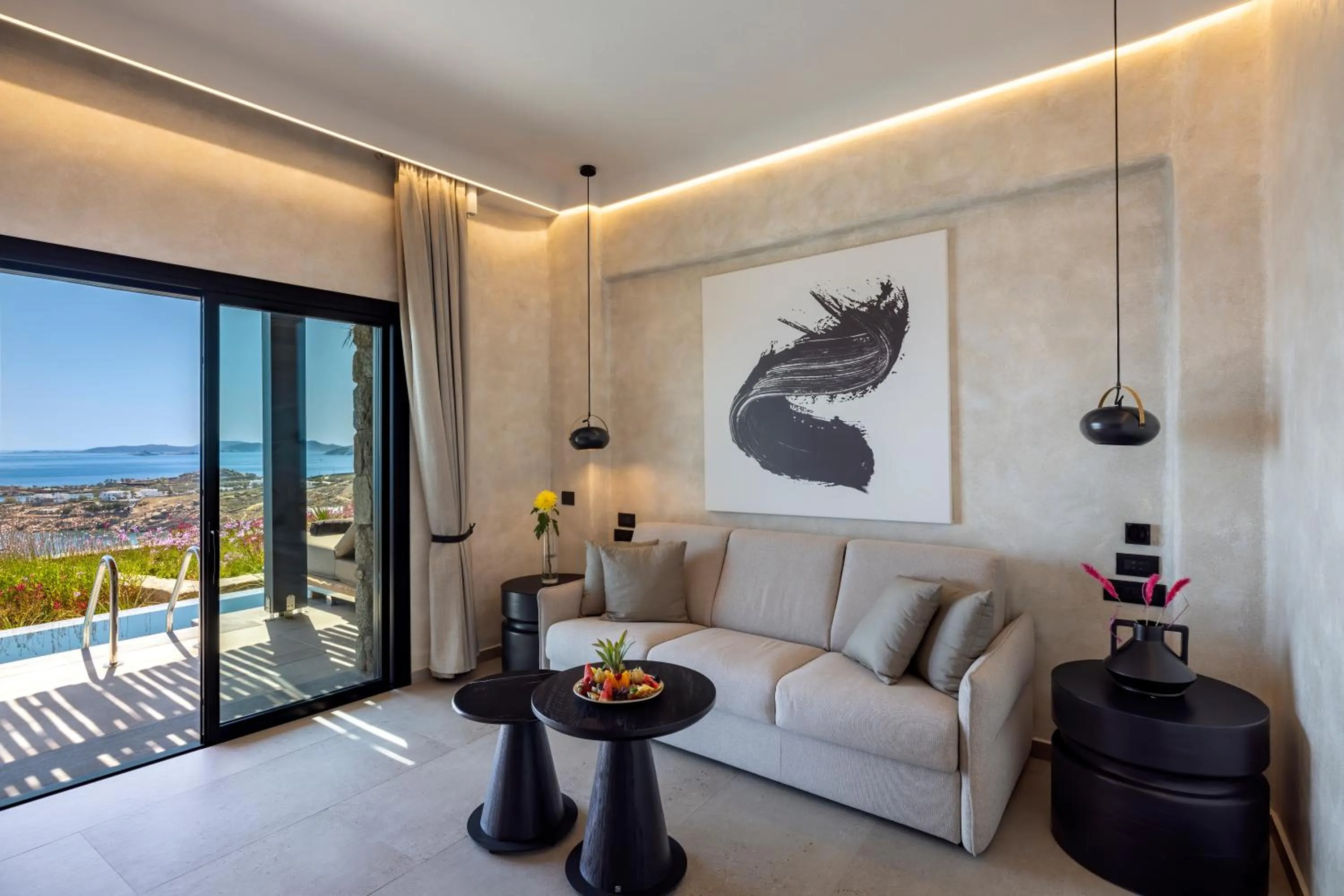 Living room in Tropicana Hotel , Suites & Villas Mykonos