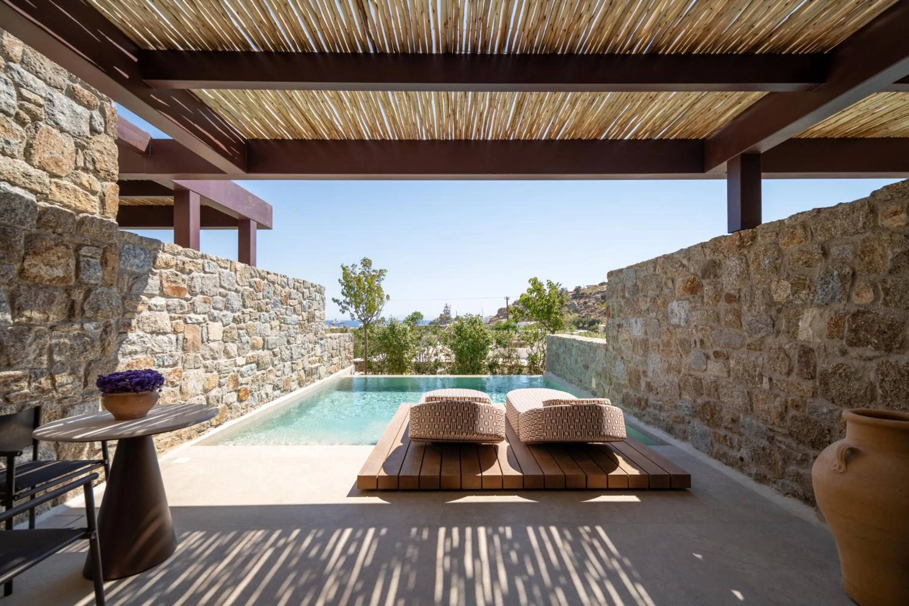 Patio in Tropicana Hotel , Suites & Villas Mykonos