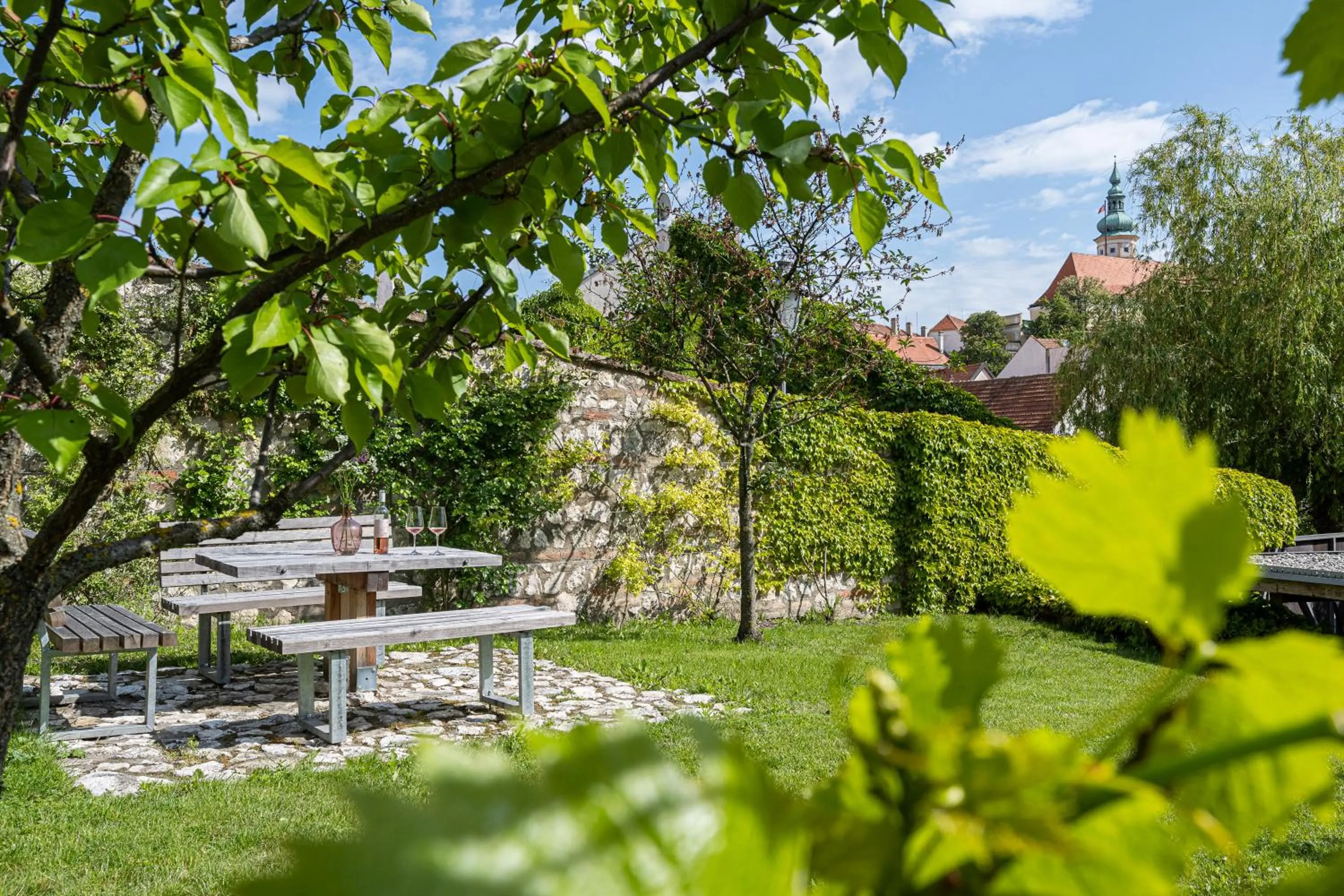 Garden view in Penzion Pod hrádkem
