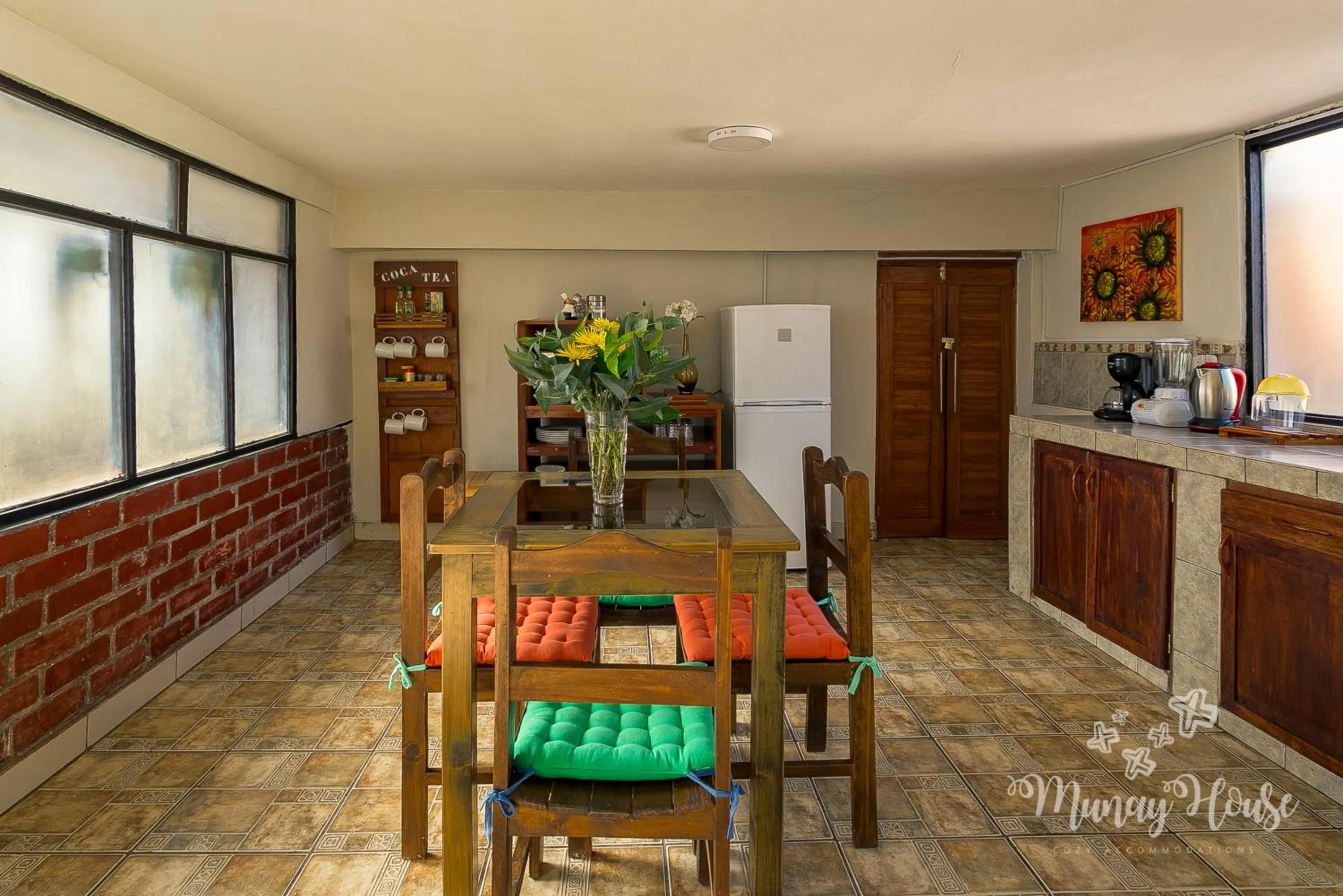 Dining area in Munay House, apartment in the center of Cusco