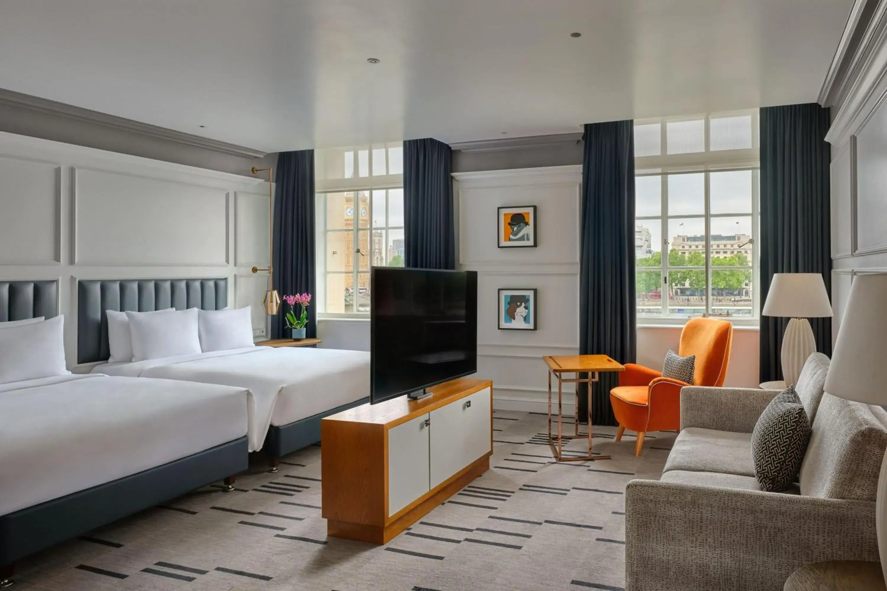 Executive, Guest room, 2 Double, Sofa bed in London Marriott Hotel County Hall Executive, Guest room, 2 Double, Sofa bed in London Marriott Hotel County Hall