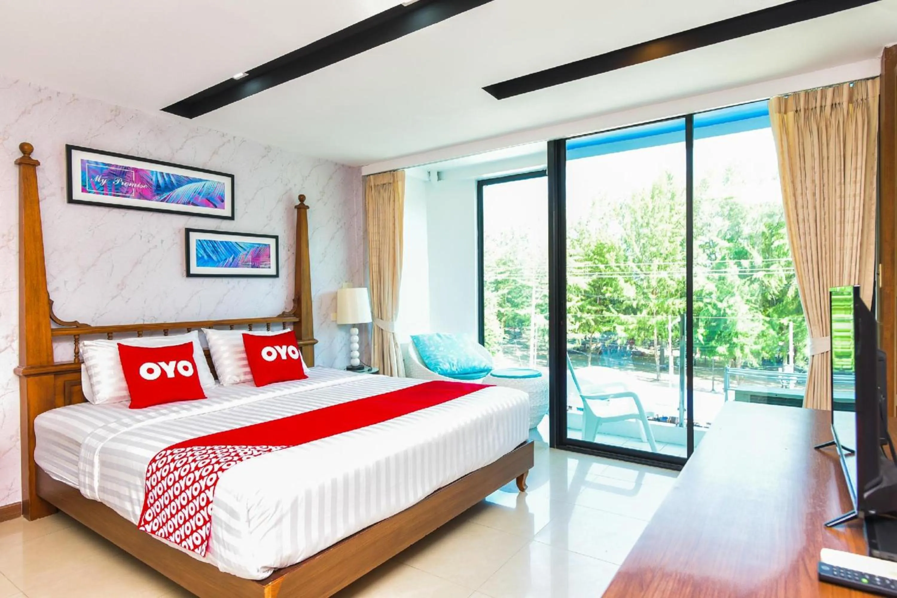 View (from property/room), Bed in OYO 394 Nana Beach Cha Am