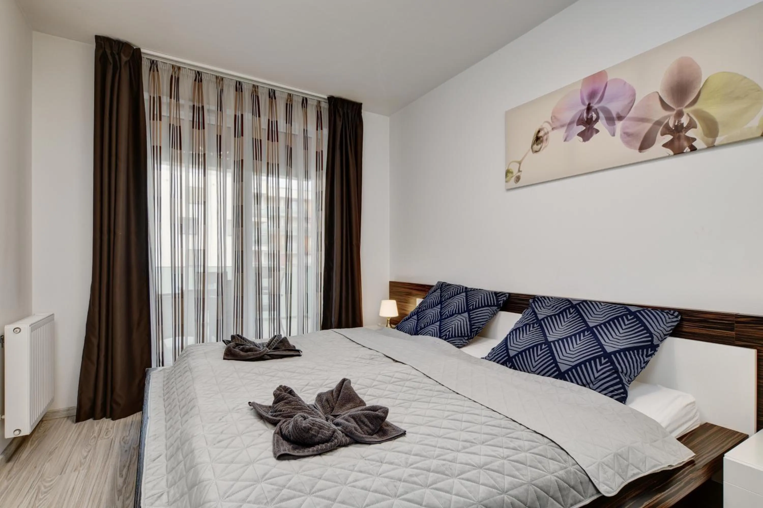 Bed in Vision Apartments Budapest