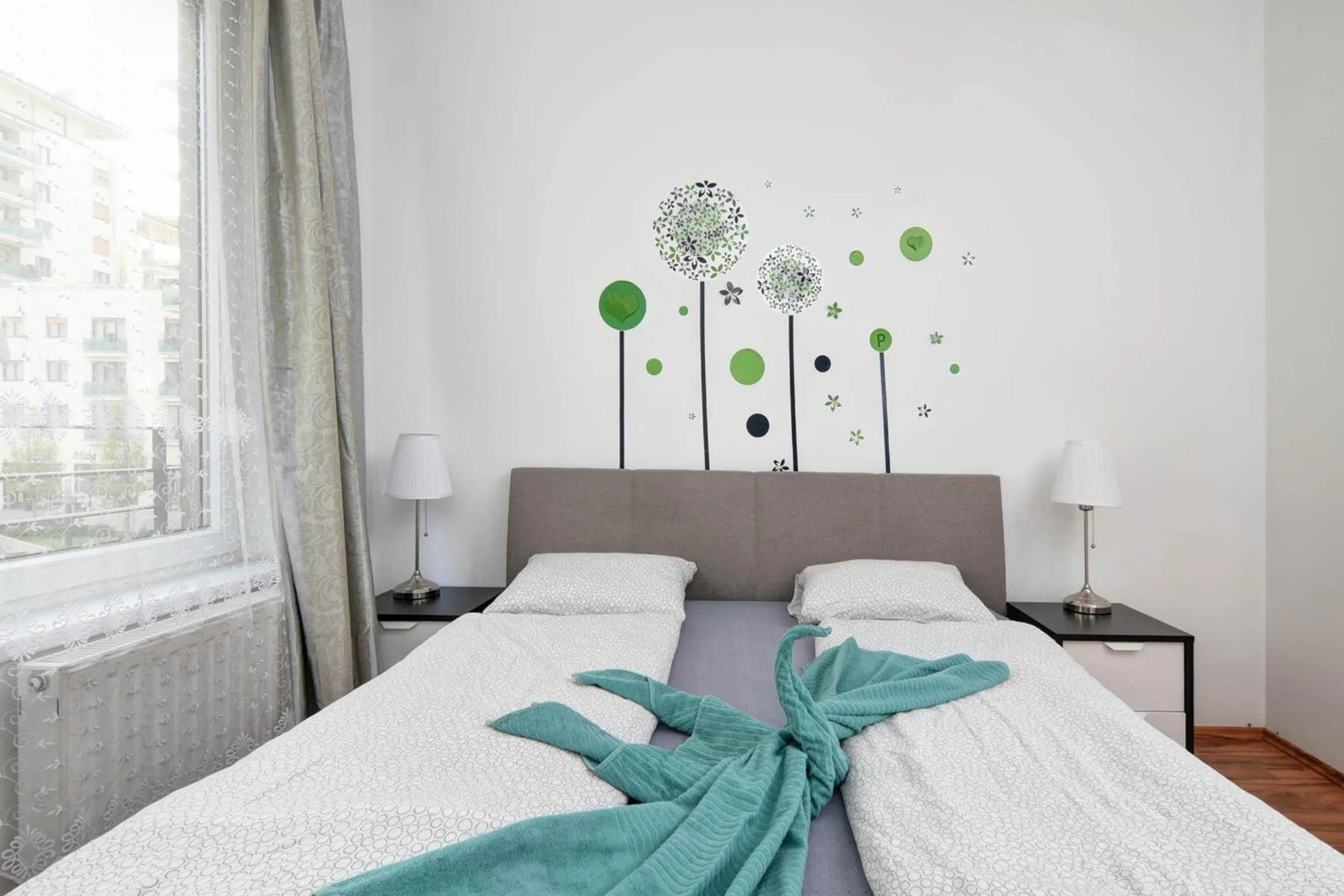 Bed in Vision Apartments Budapest