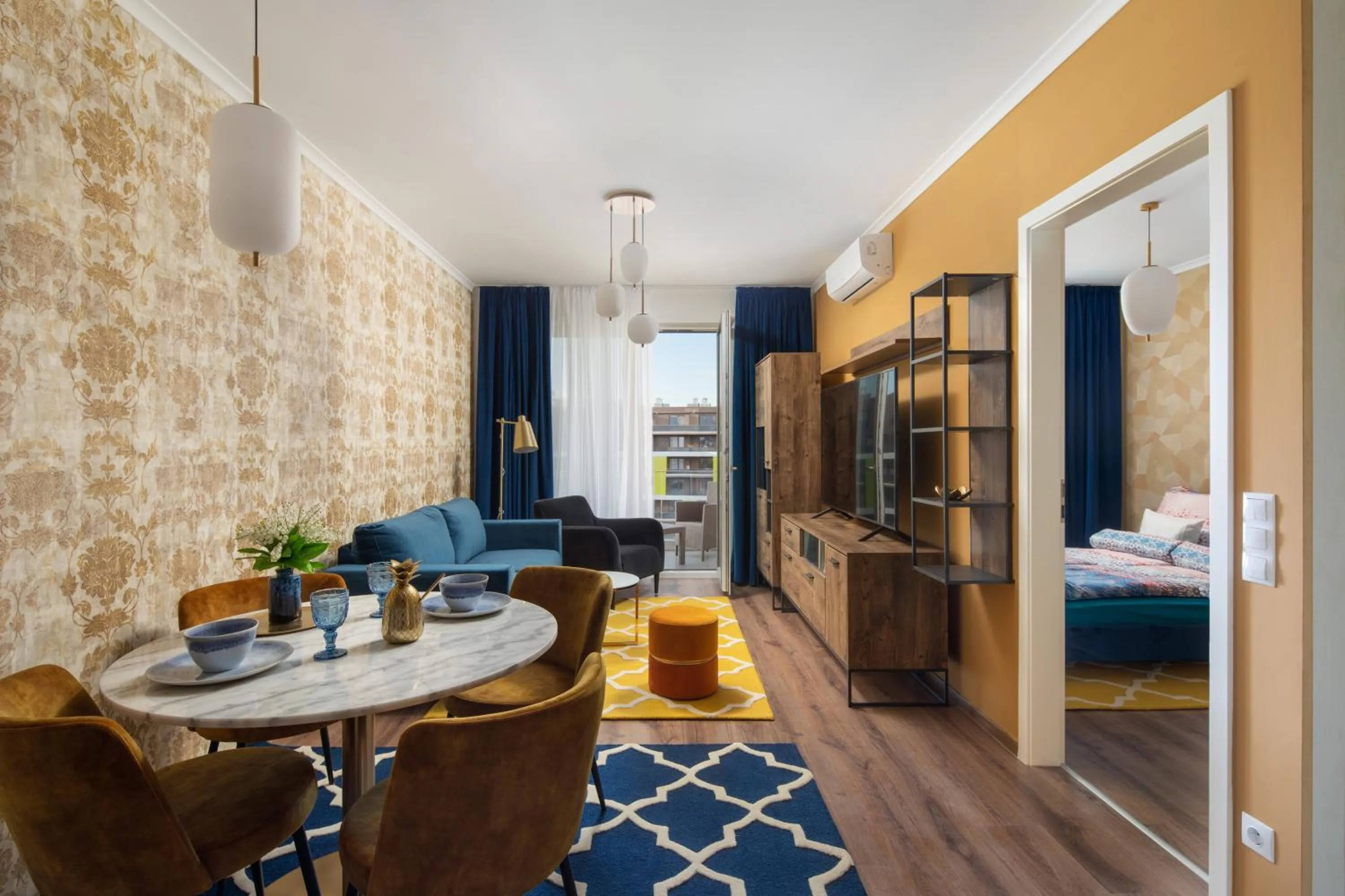 Living room in Vision Apartments Budapest